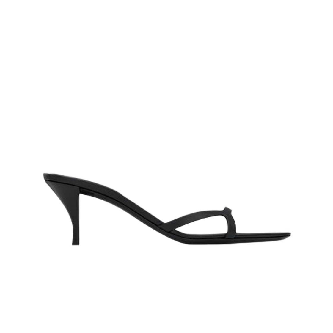 (W) 생로랑 카리아 힐 뮬 스무스 레더 블랙((W) Saint Laurent Carla Heeled Mules in Smooth Leather Black) - 1