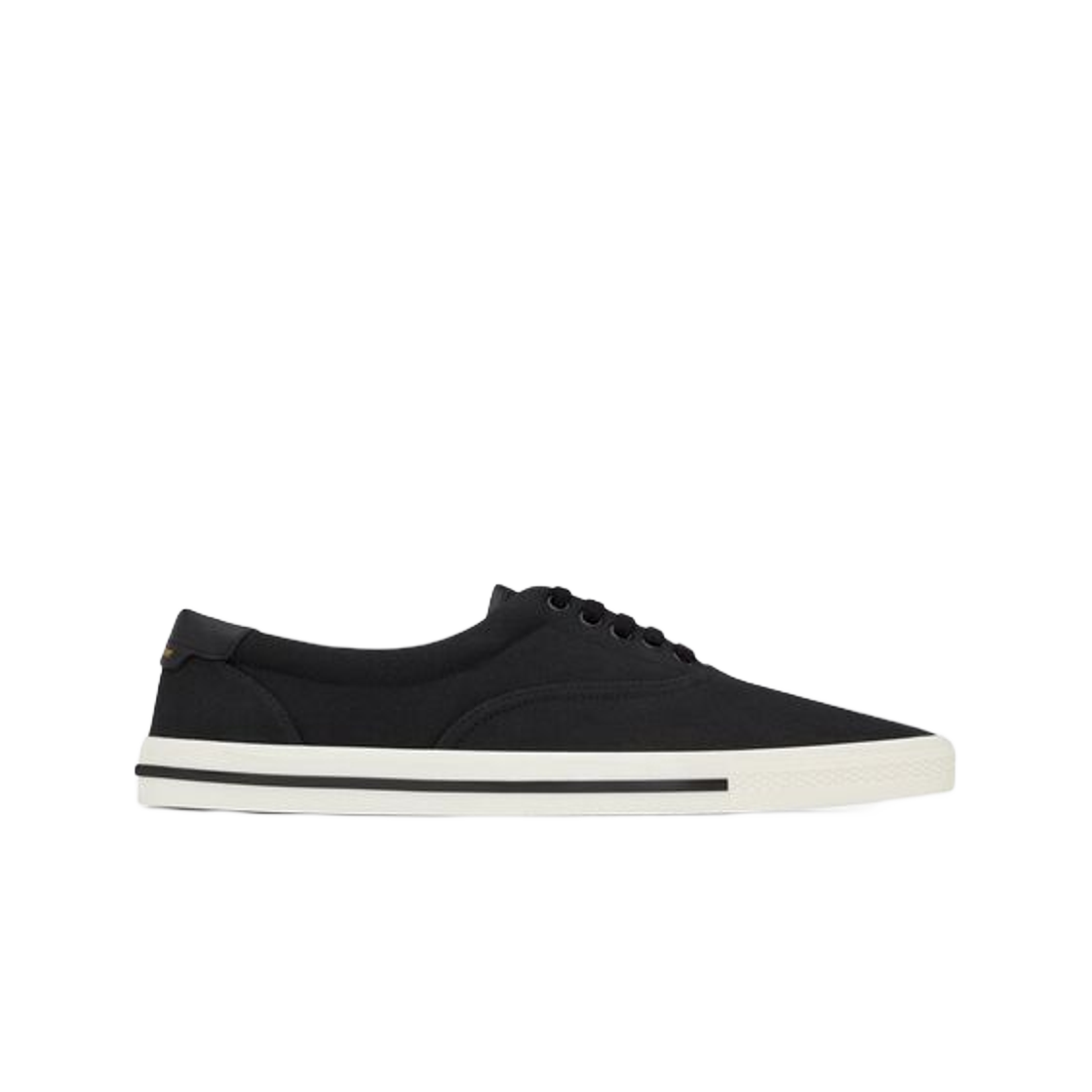 Saint Laurent Club Low Top Sneakers in Canvas and Leather Noir Et Blanc Noir 상세 이미지 1