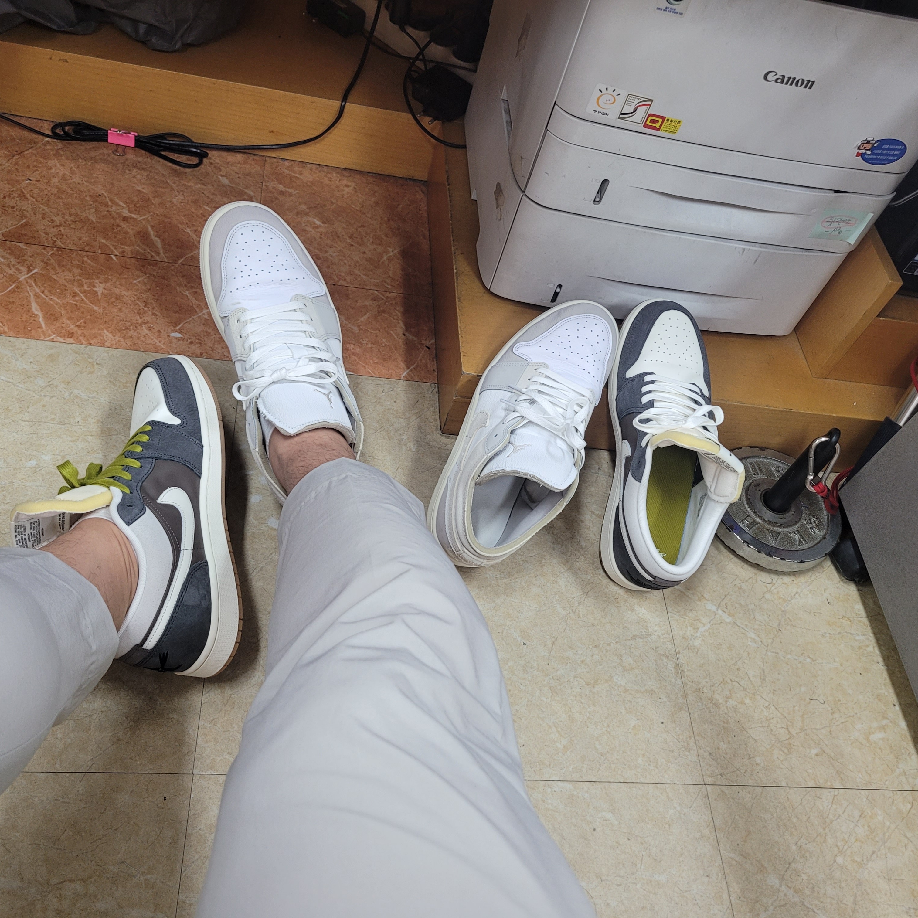 Jordan 1 Low Kkachi, Jordan 1 Low SE Craft Tech Grey 착용 스타일 - 2