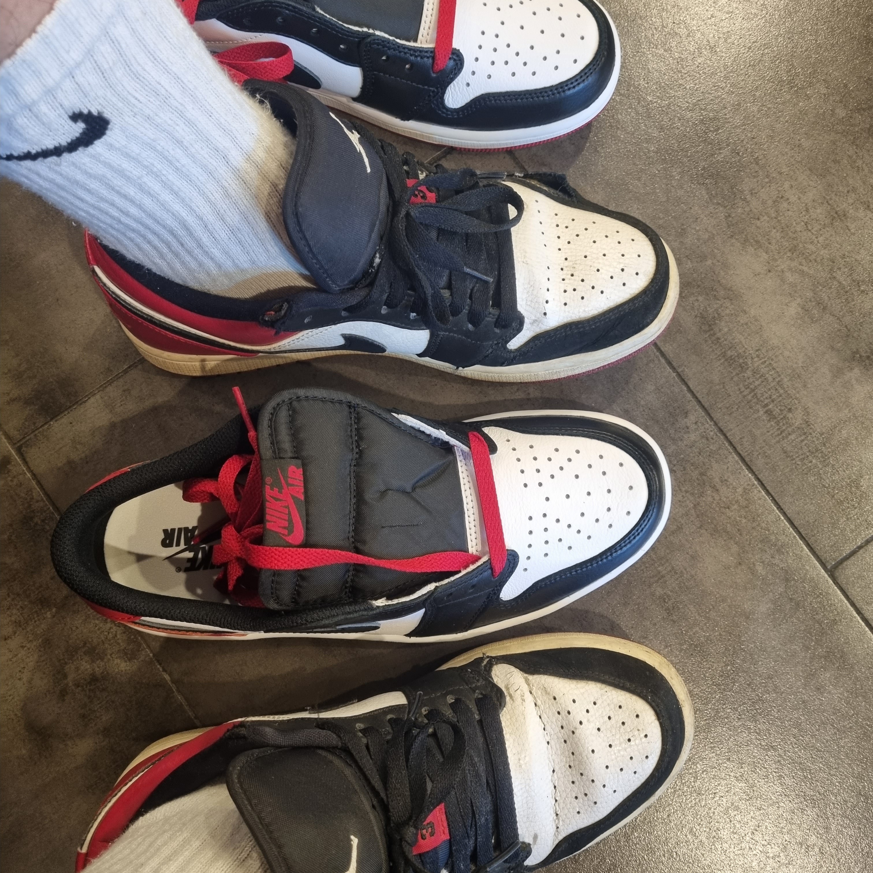 Jordan 1 Retro Low OG Black Toe, Jordan 1 Low Black Toe 착용 스타일 - 2