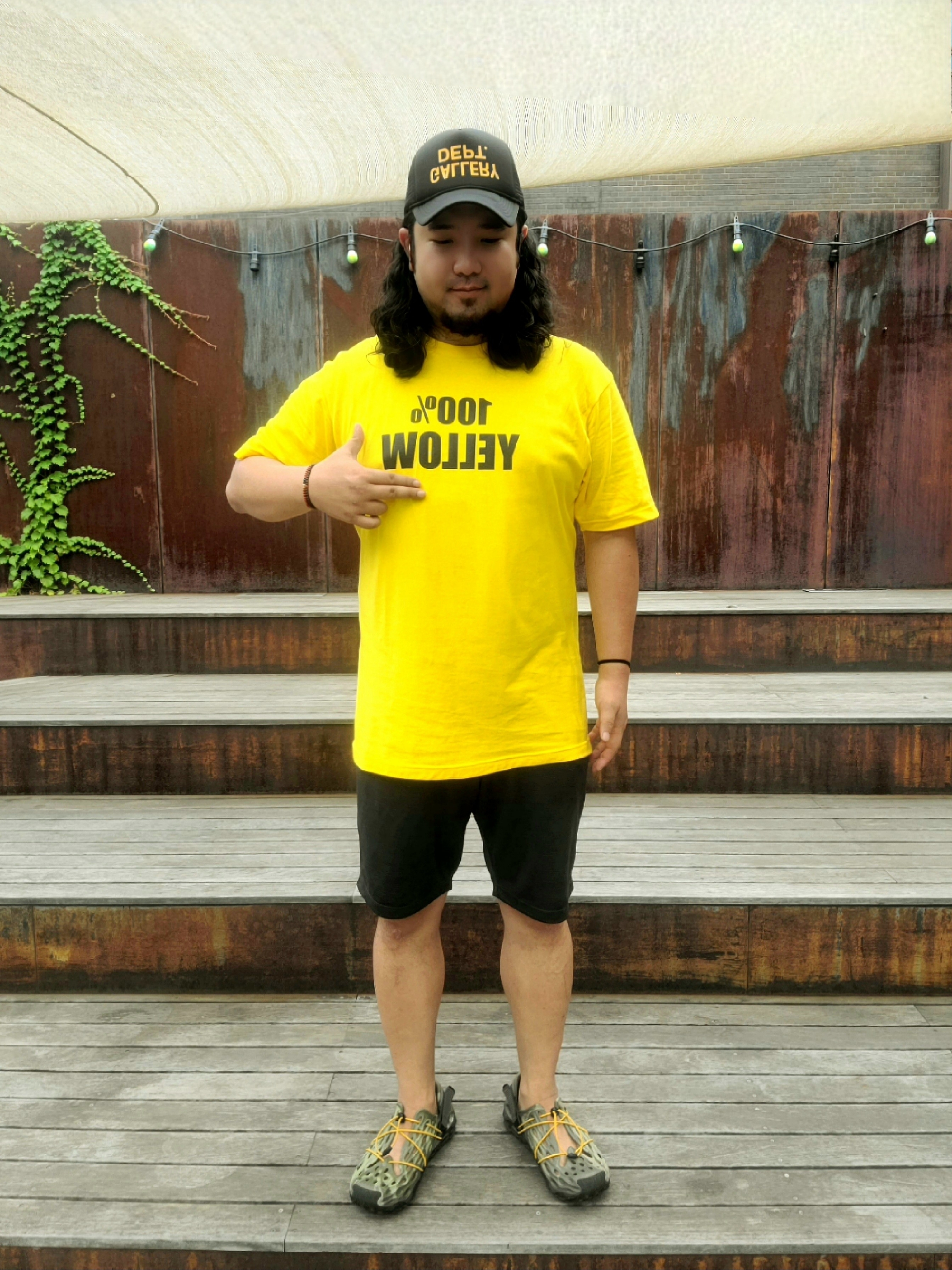 Gallery Dept. Fucked Up Trucker Cap Black, Merrell Hydro Moc AT Puff Mid 1TRL Charcoal 착용 스타일 - 1