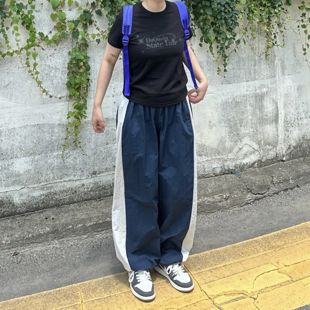 Acne Studios Face Backpack Black, Jordan 1 Low Kkachi 착용 스타일 - 2