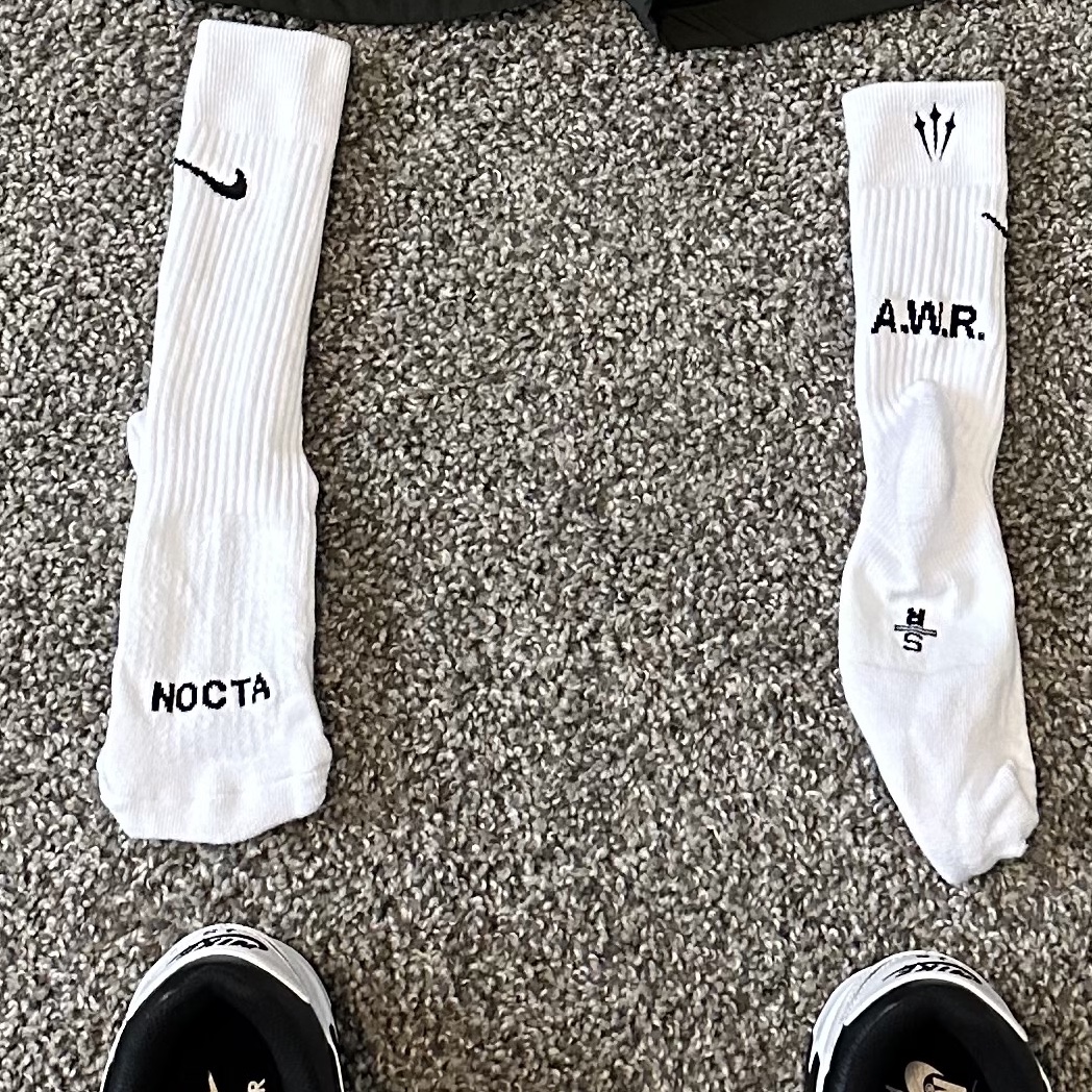 Nike x Drake Nocta Socks White (3 Pack) 착용 스타일