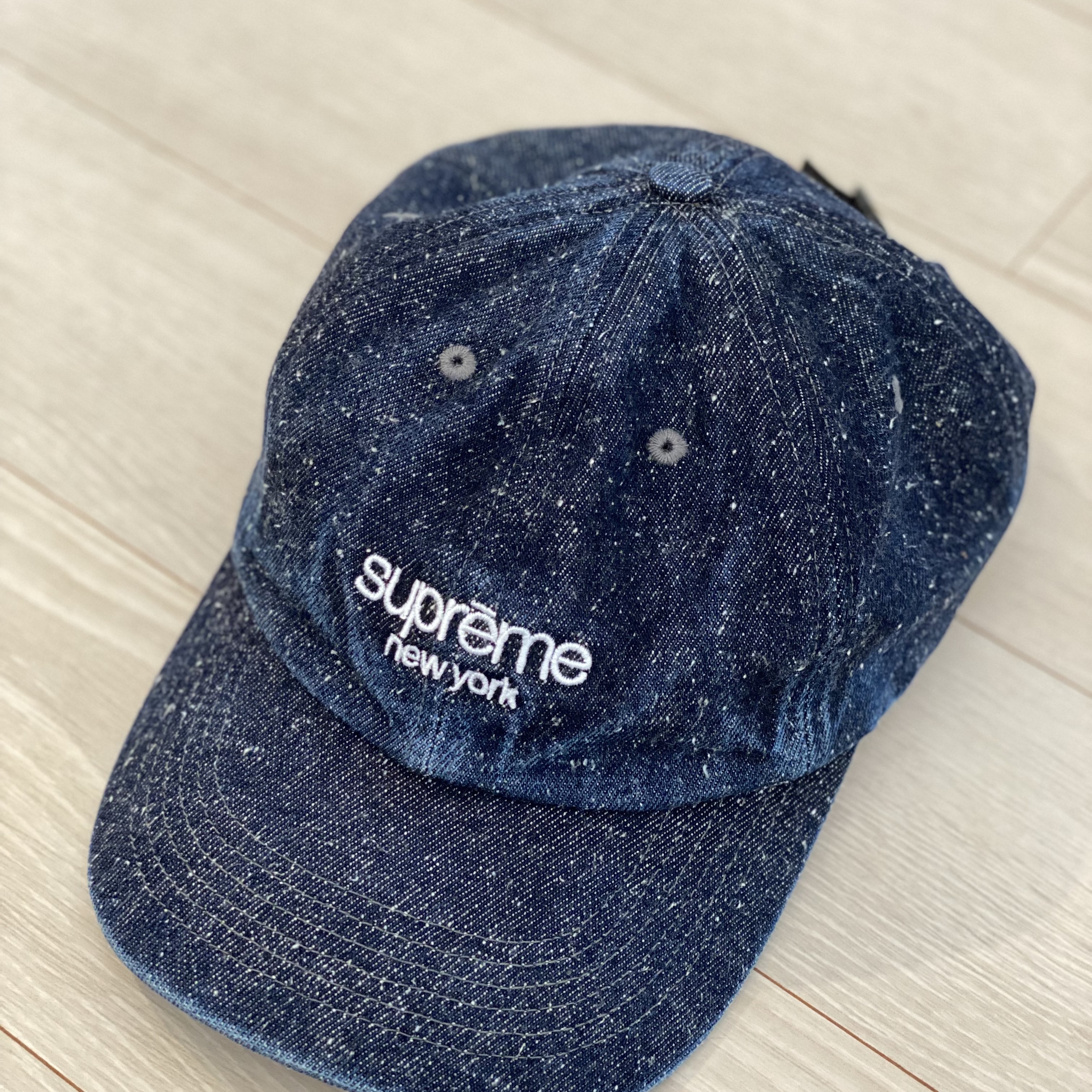 Supreme Classic Logo 6-Panel Cap Denim - 23SS 착용 스타일
