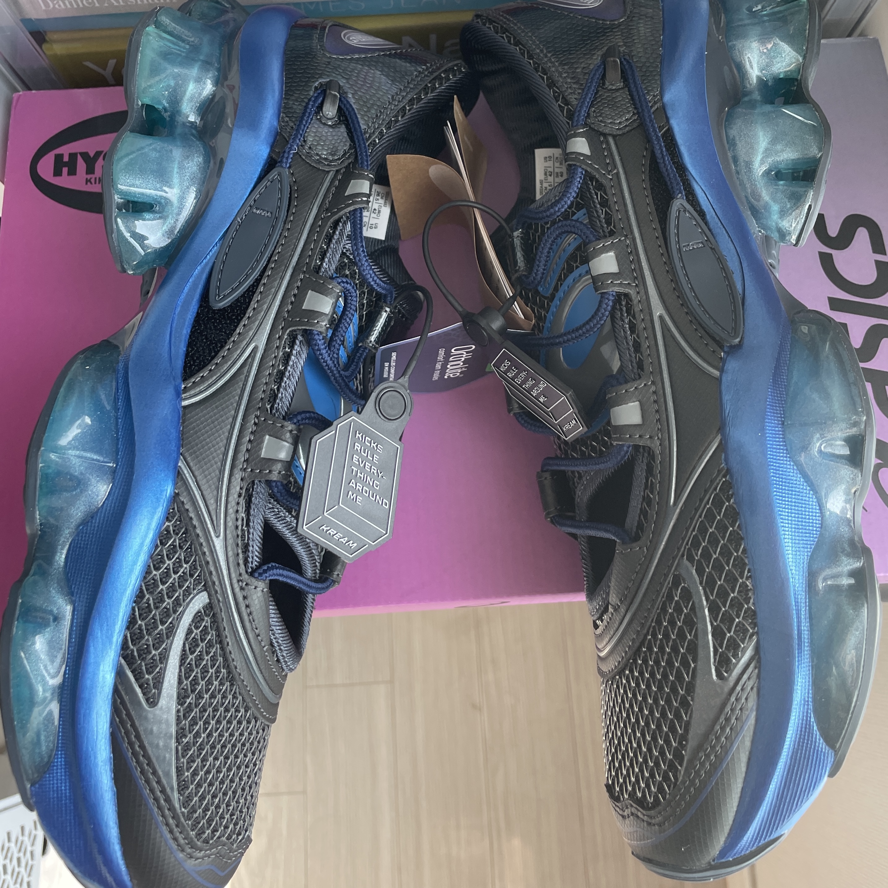 (W) Asics x Kiko Kostadinov x Hysteric Glamour Gel-Quantum Lylia Pure Silver Blue Expanse 착용 스타일 - 4