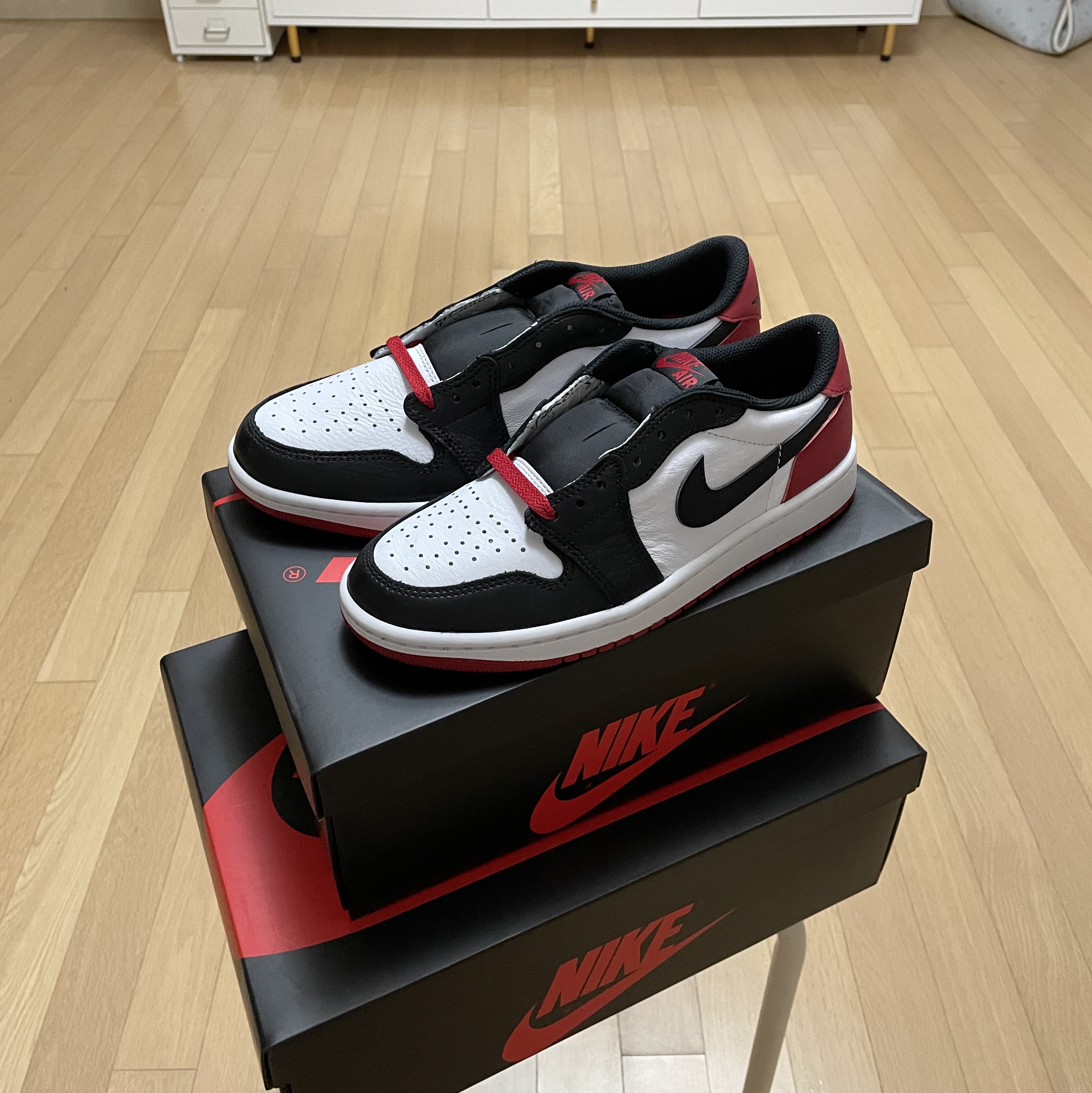 Jordan 1 Retro Low OG Black Toe 착용 스타일