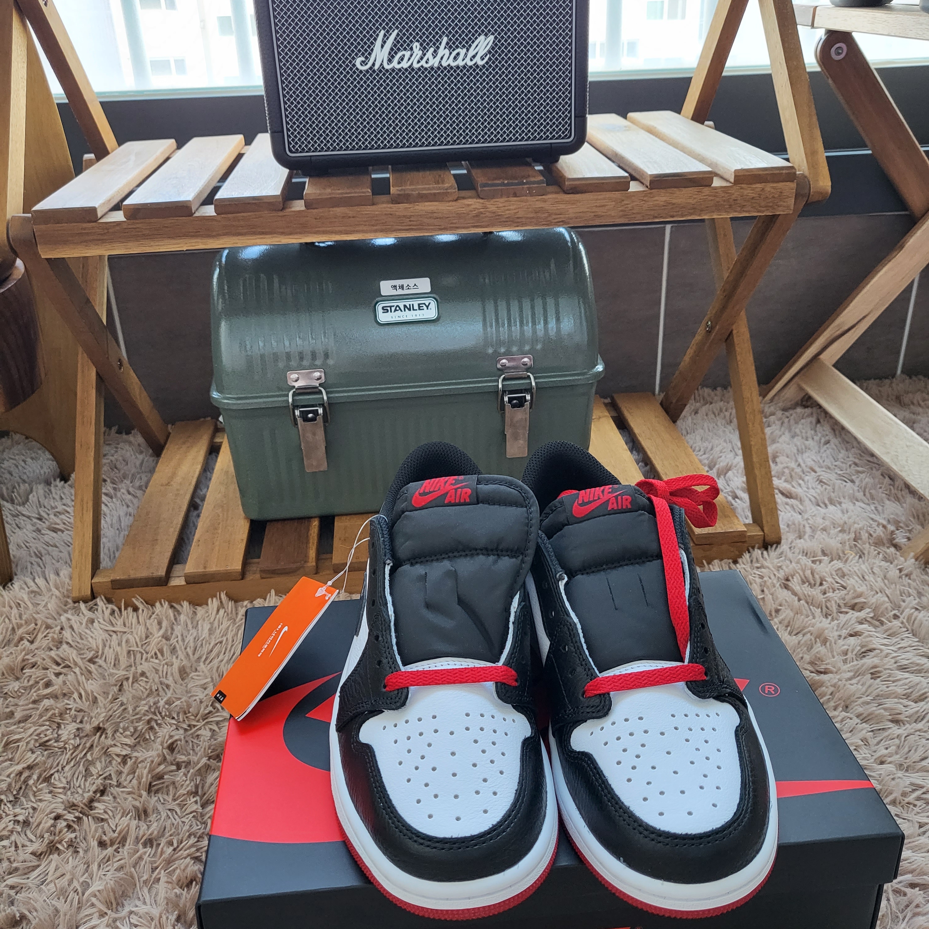 Jordan 1 Retro Low OG Black Toe 착용 스타일 - 4