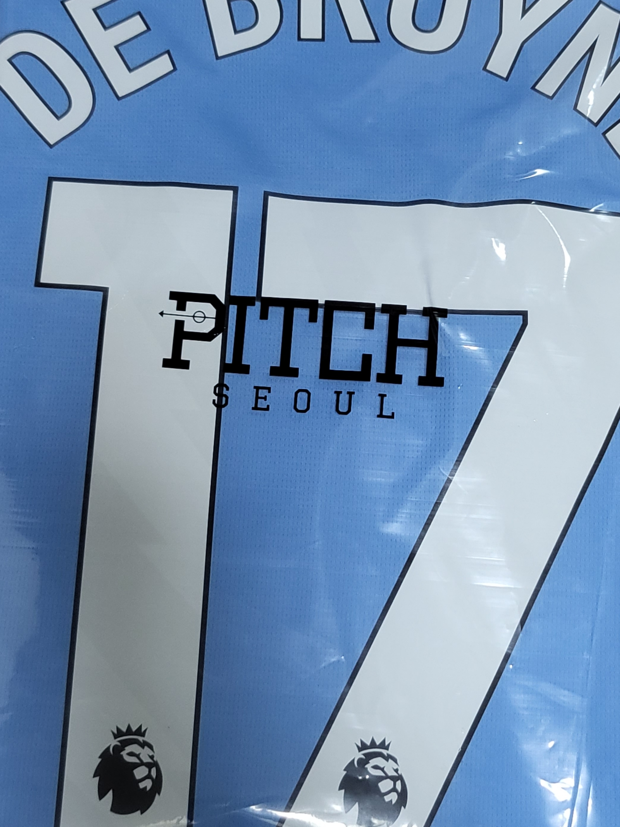 Puma Manchester City 2023/24 Home Jersey Team Light Blue Kevin De Bruyne (Premier League Full Marking Ver.) 착용 스타일 - 2