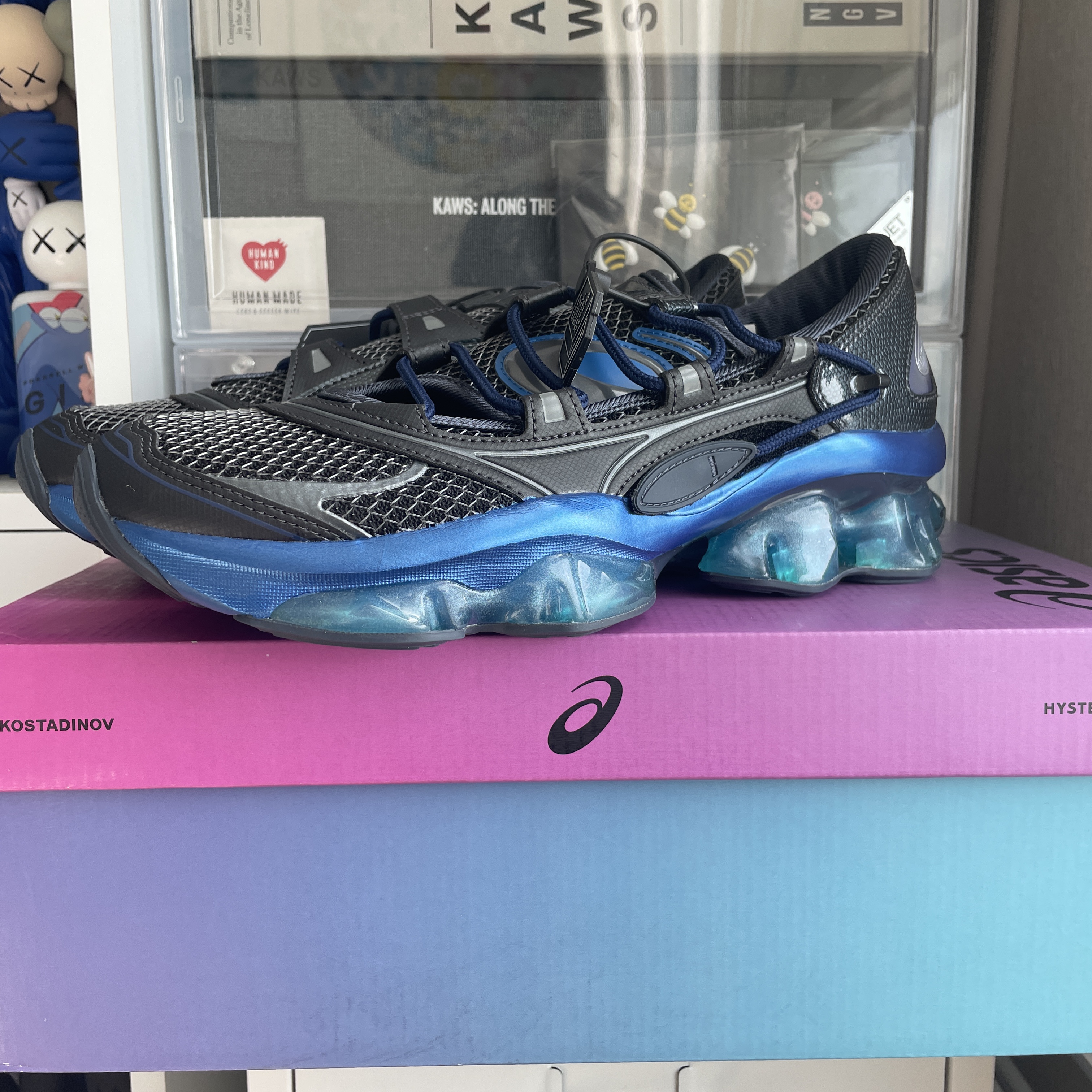 (W) Asics x Kiko Kostadinov x Hysteric Glamour Gel-Quantum Lylia Pure Silver Blue Expanse 착용 스타일 - 2