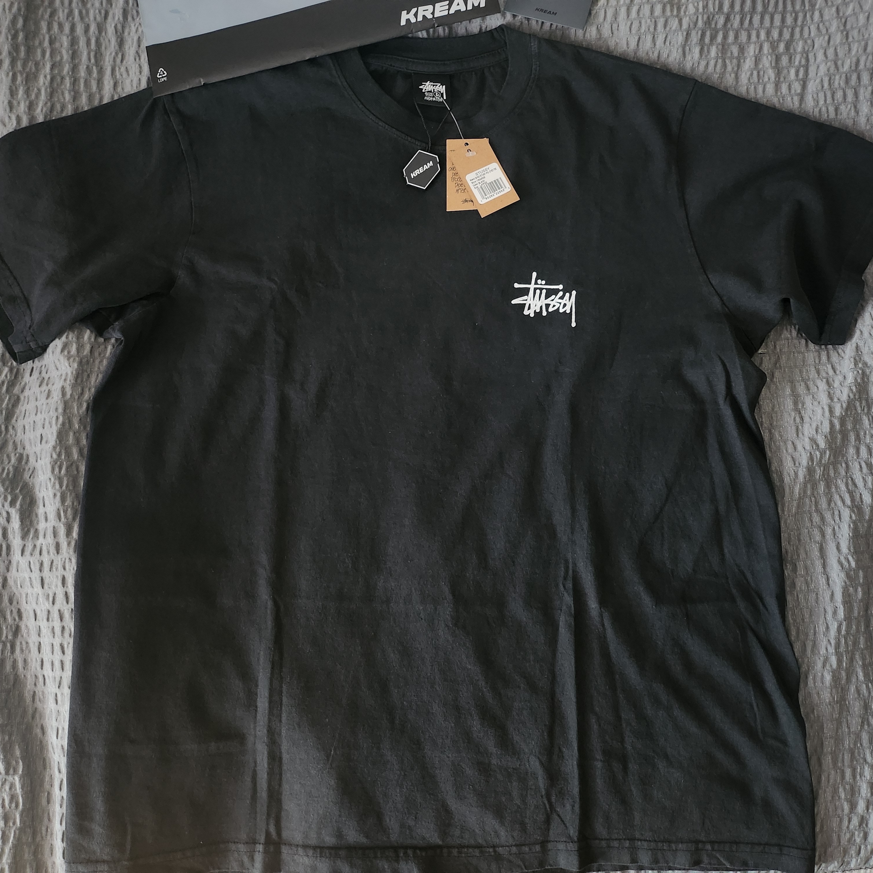 Stussy Basic Stussy Pigment Dyed T-Shirt Black 2022 착용 스타일 - 3