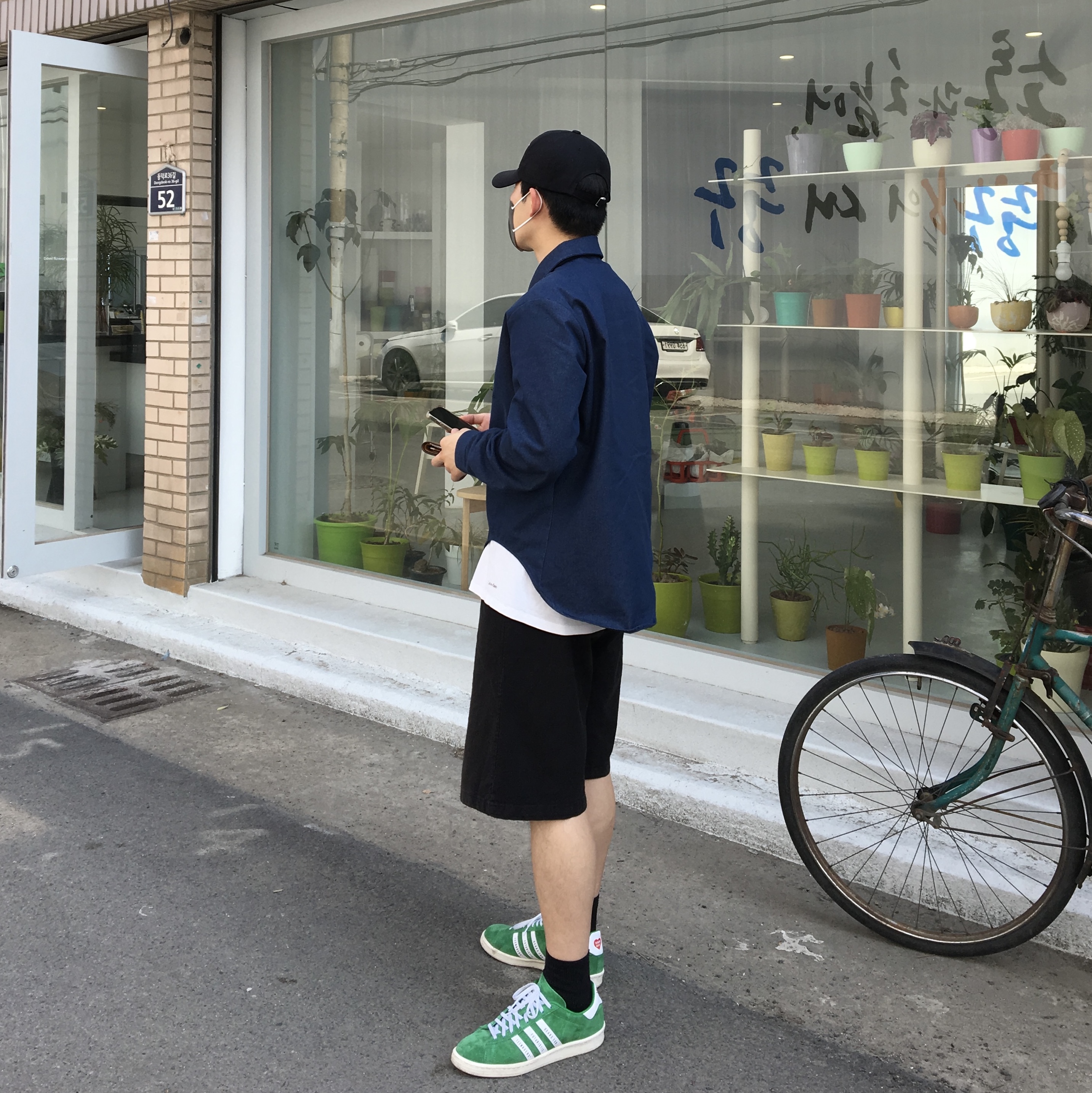 Adidas x Human Made Campus Green 착용 스타일 - 2