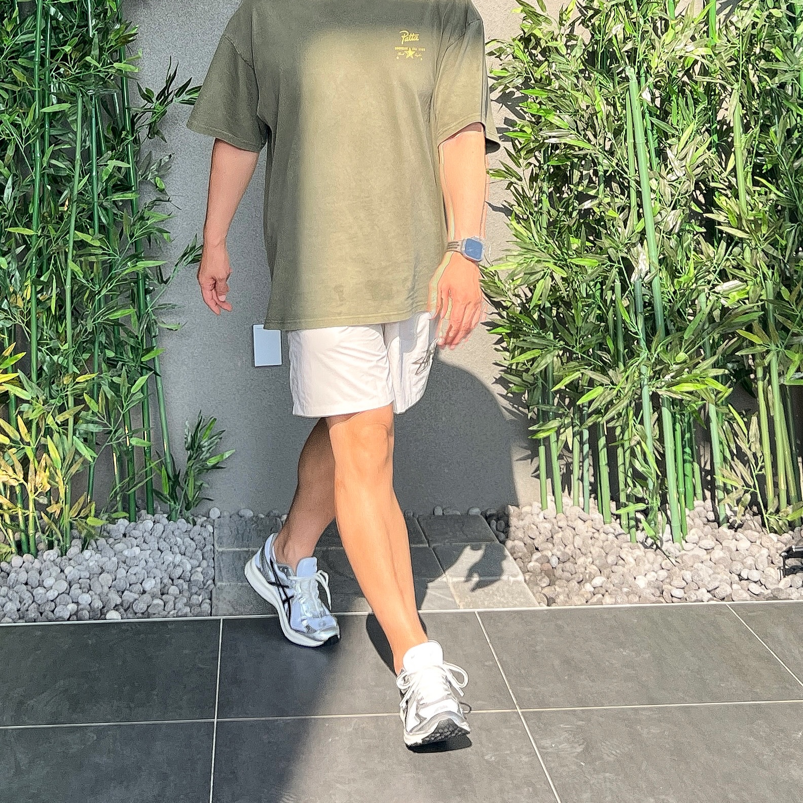 Asics Jog 100 S White Black - 2E Wide, Stussy x Our Legacy Work Shop Water Shorts Taupe 착용 스타일