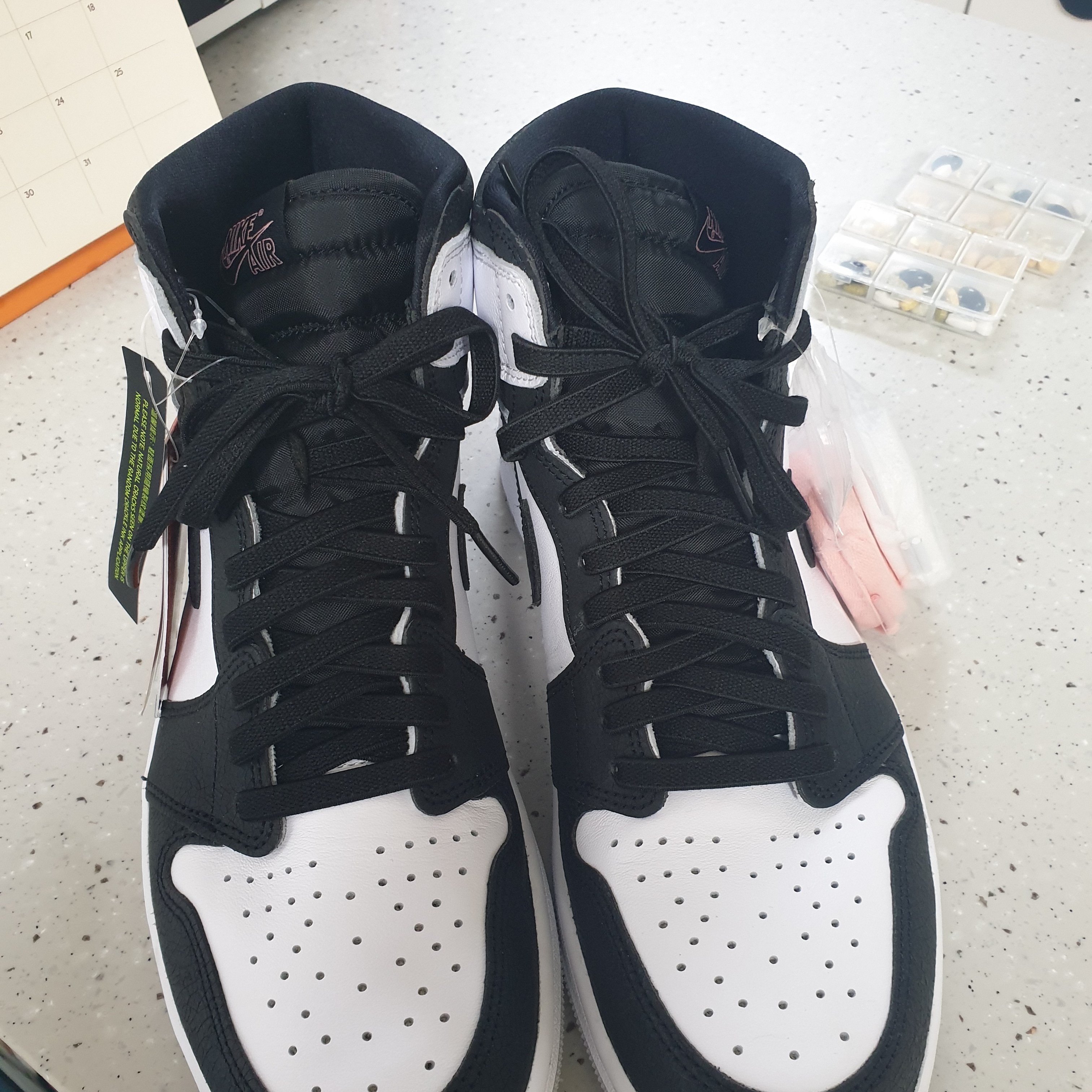 Jordan 1 Retro High OG Bleached Coral 착용 스타일 - 1