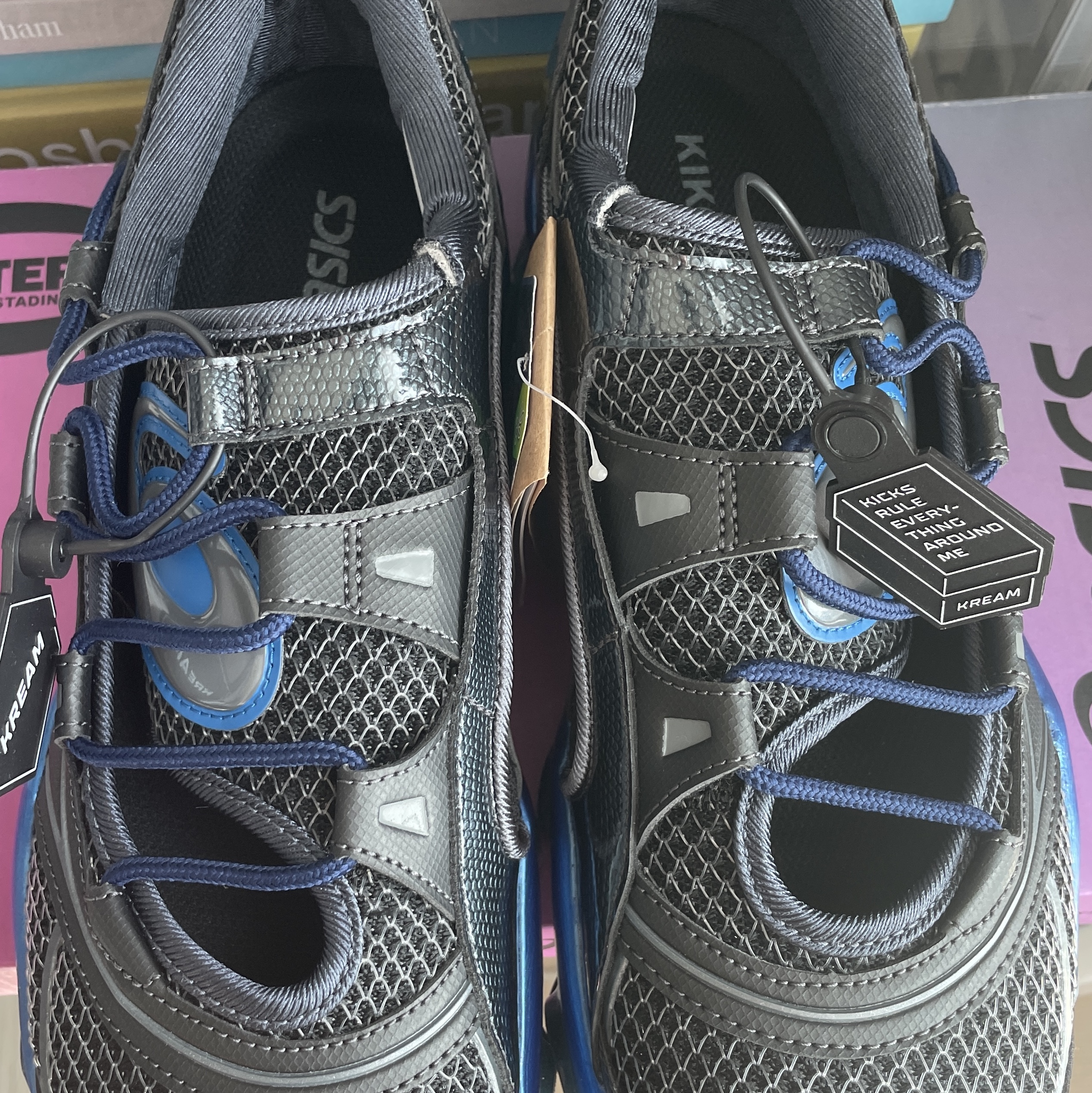 (W) Asics x Kiko Kostadinov x Hysteric Glamour Gel-Quantum Lylia Pure Silver Blue Expanse 착용 스타일 - 3