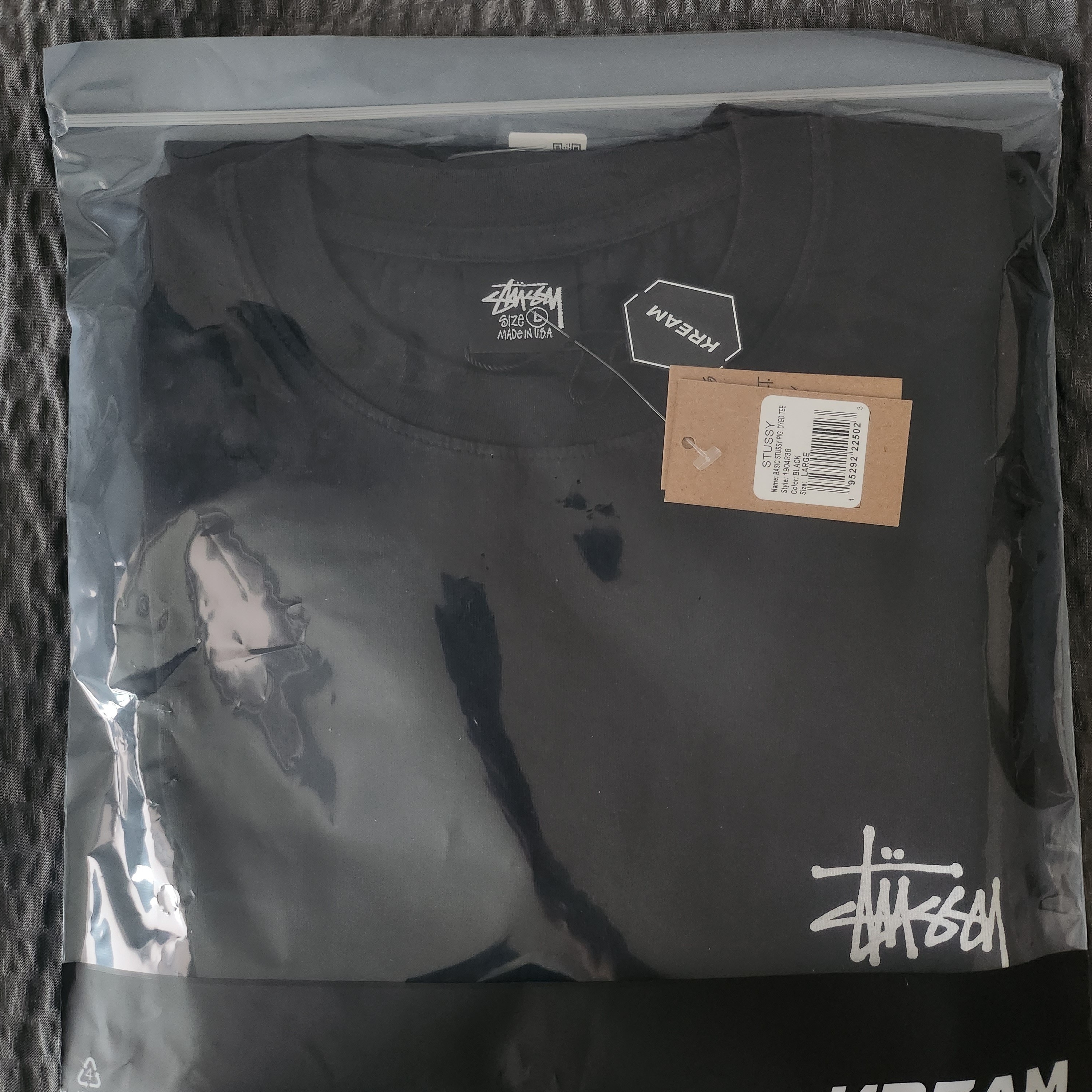 Stussy Basic Stussy Pigment Dyed T-Shirt Black 2022 착용 스타일 - 1
