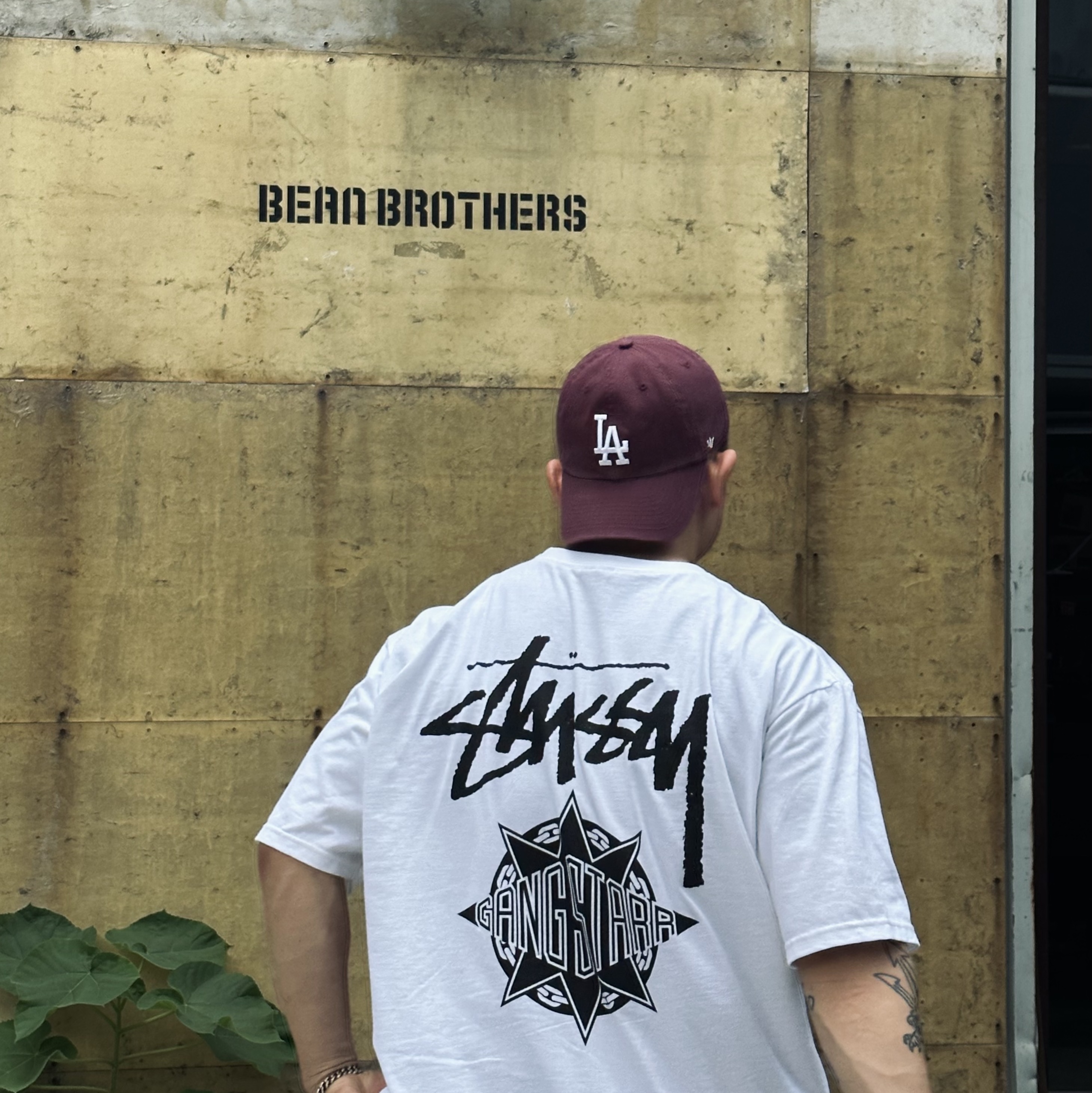 Stussy x Gang Starr Take It Personal T-Shirt White 착용 스타일