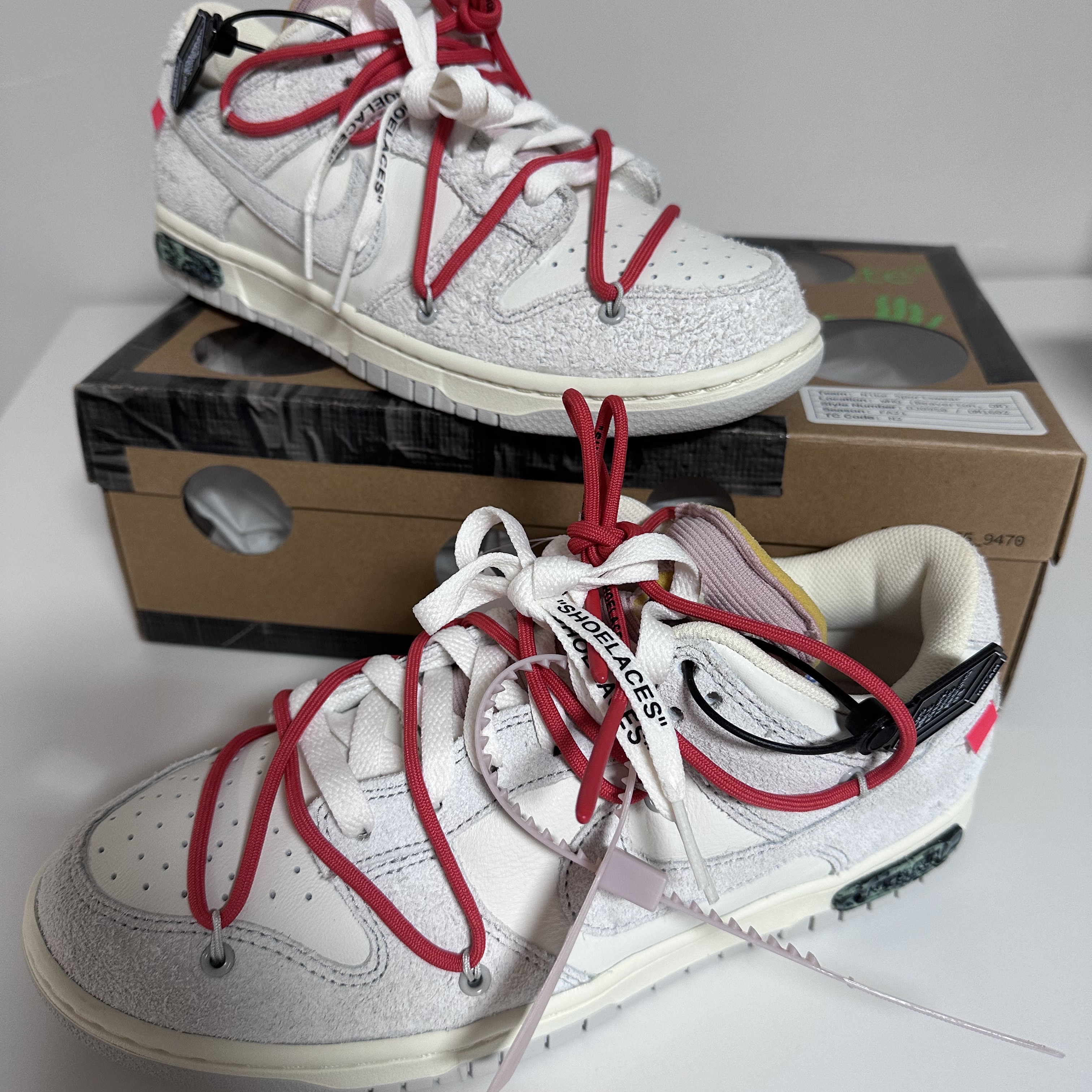 Nike x Off-White Dunk Low The 50 - Lot 33 착용 스타일