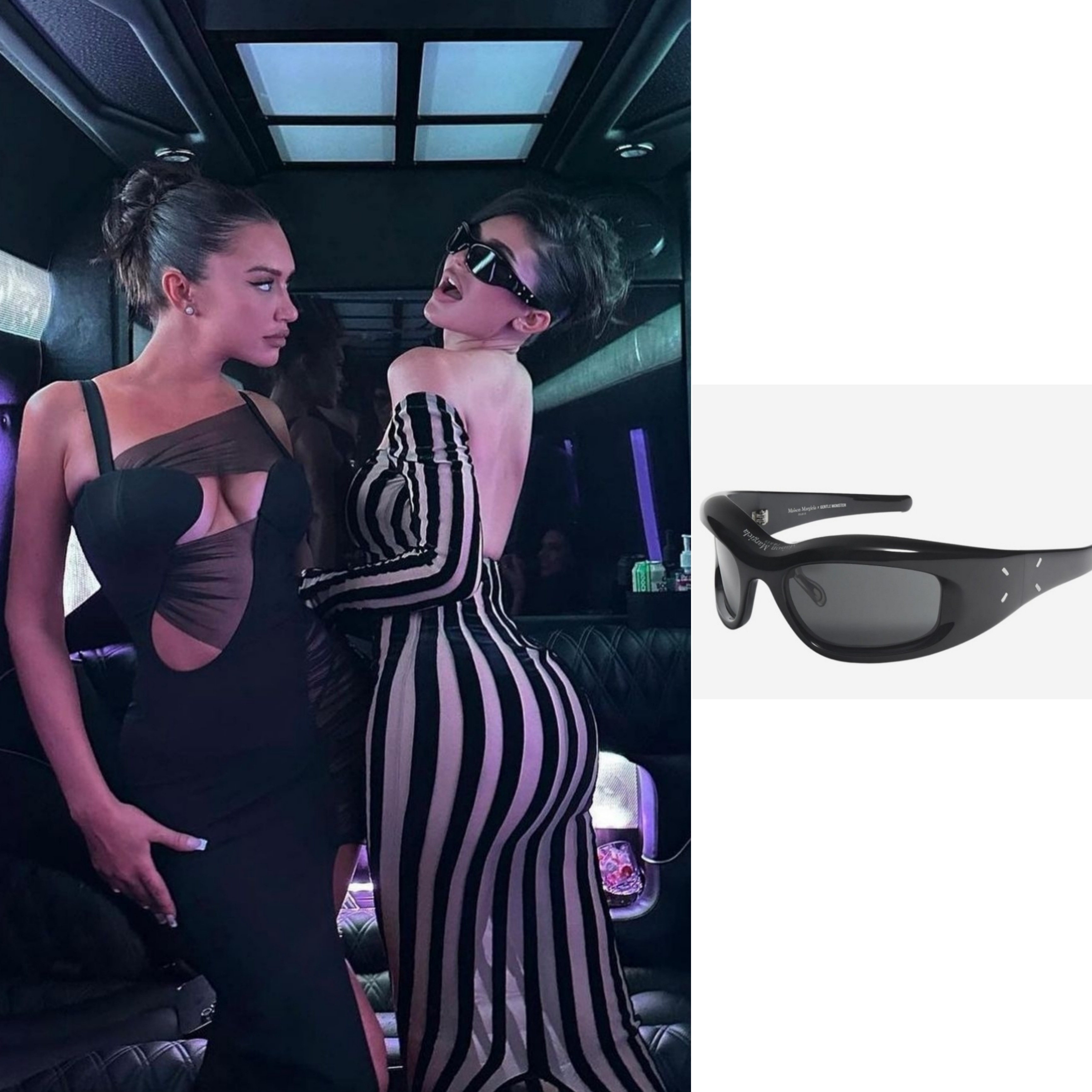 Gentle Monster x Maison Margiela MM002 Black Black 착용 스타일