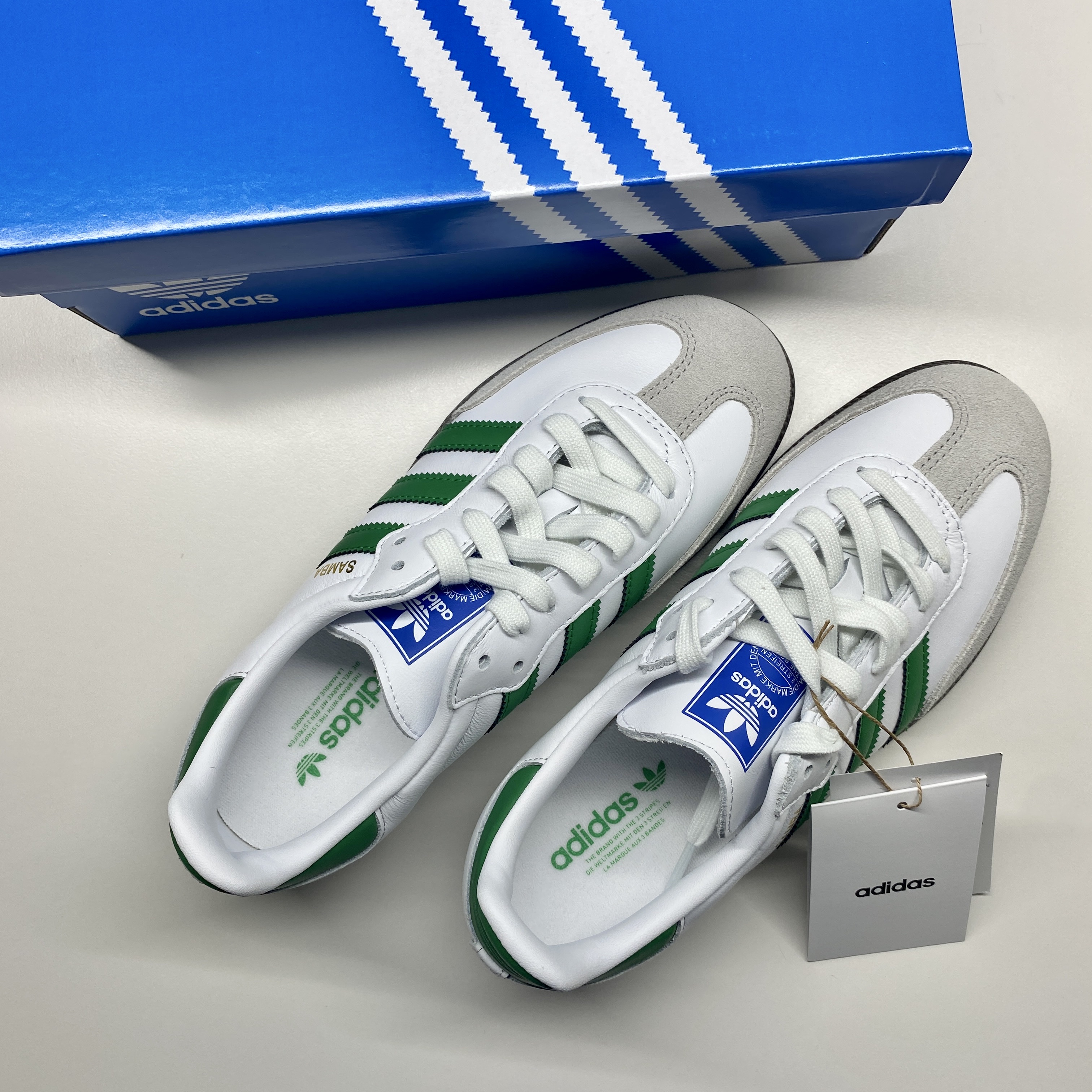 Adidas Samba OG White Green 착용 스타일