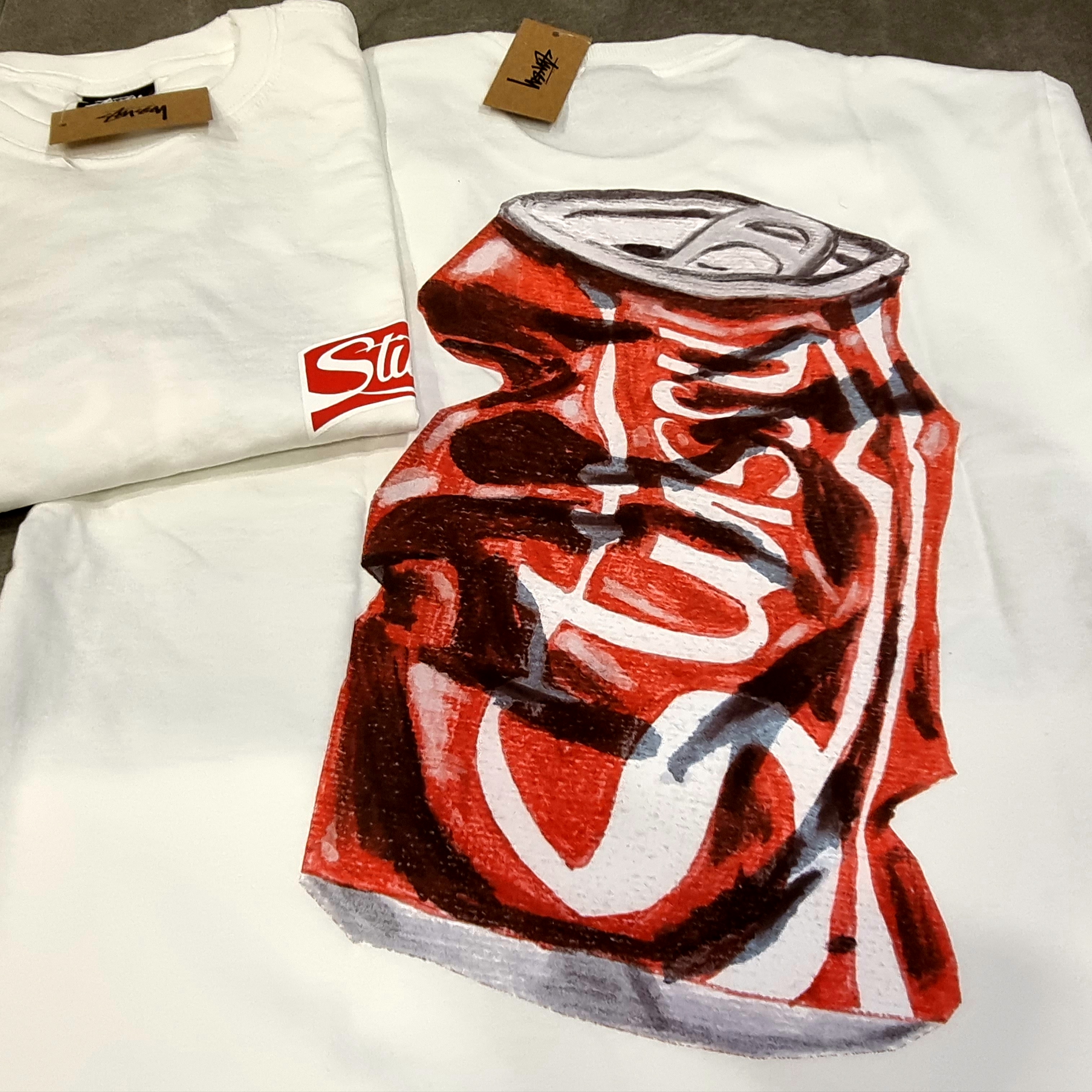 Stussy Soda Can T-Shirt White 착용 스타일
