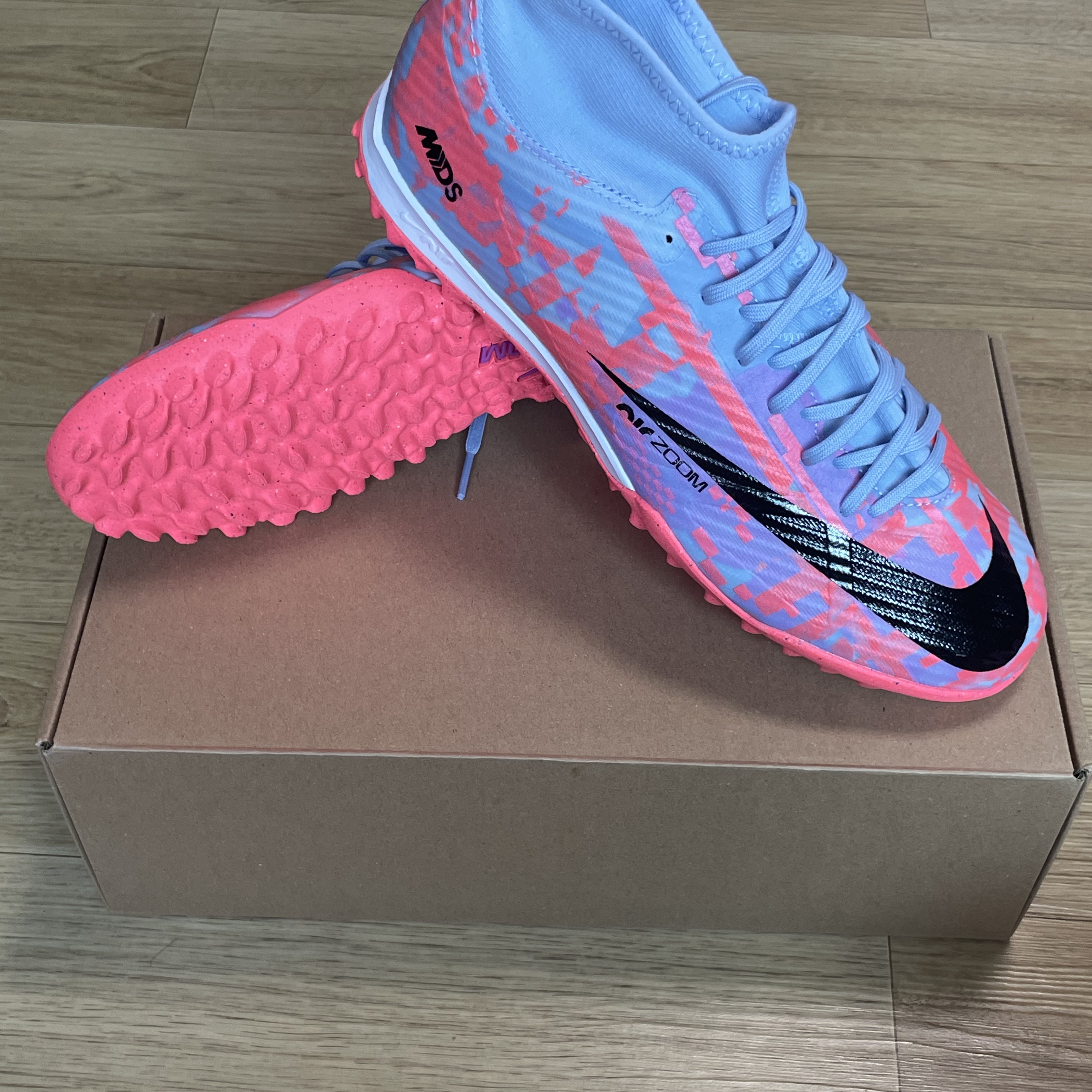 Nike Zoom Mercurial Dream Speed Superfly 9 Academy TF Cobalt Bliss Black 착용 스타일