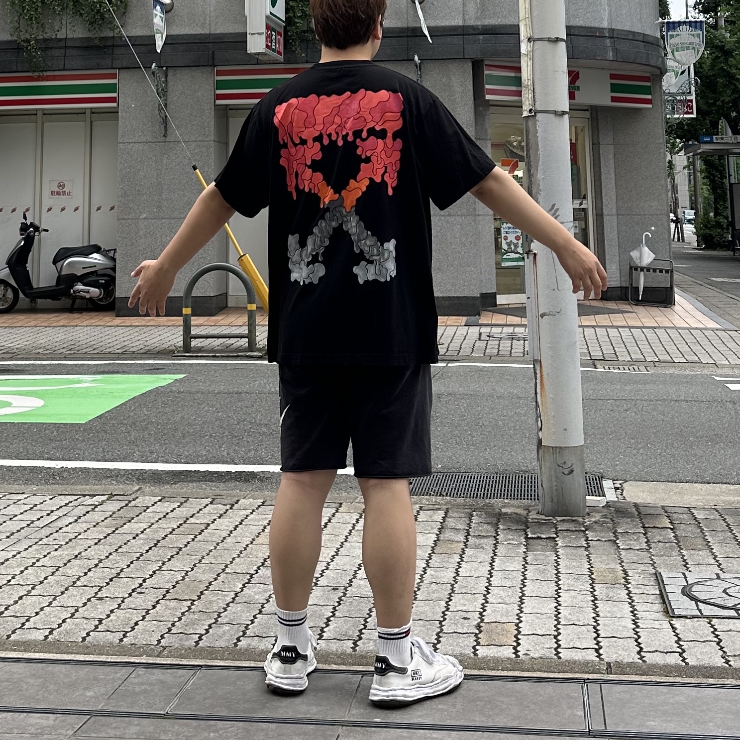 Maison Mihara Yasuhiro Blakey OG Sole Canvas Low-top Sneakers White 착용 스타일