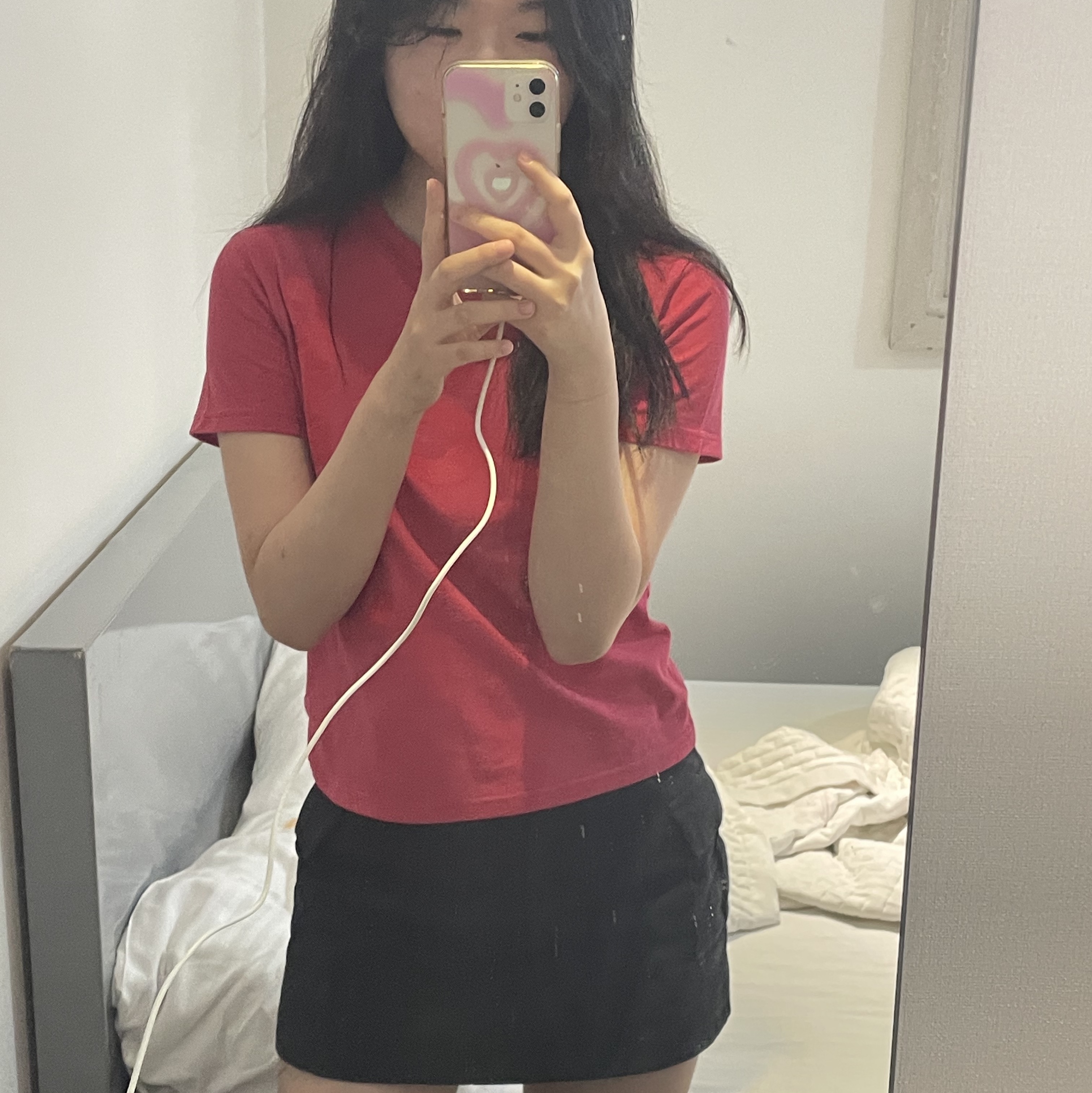 [예약 배송][KREAM 단독] Safarispot 1/2 Basic Safari T-Shirt Red 착용 스타일