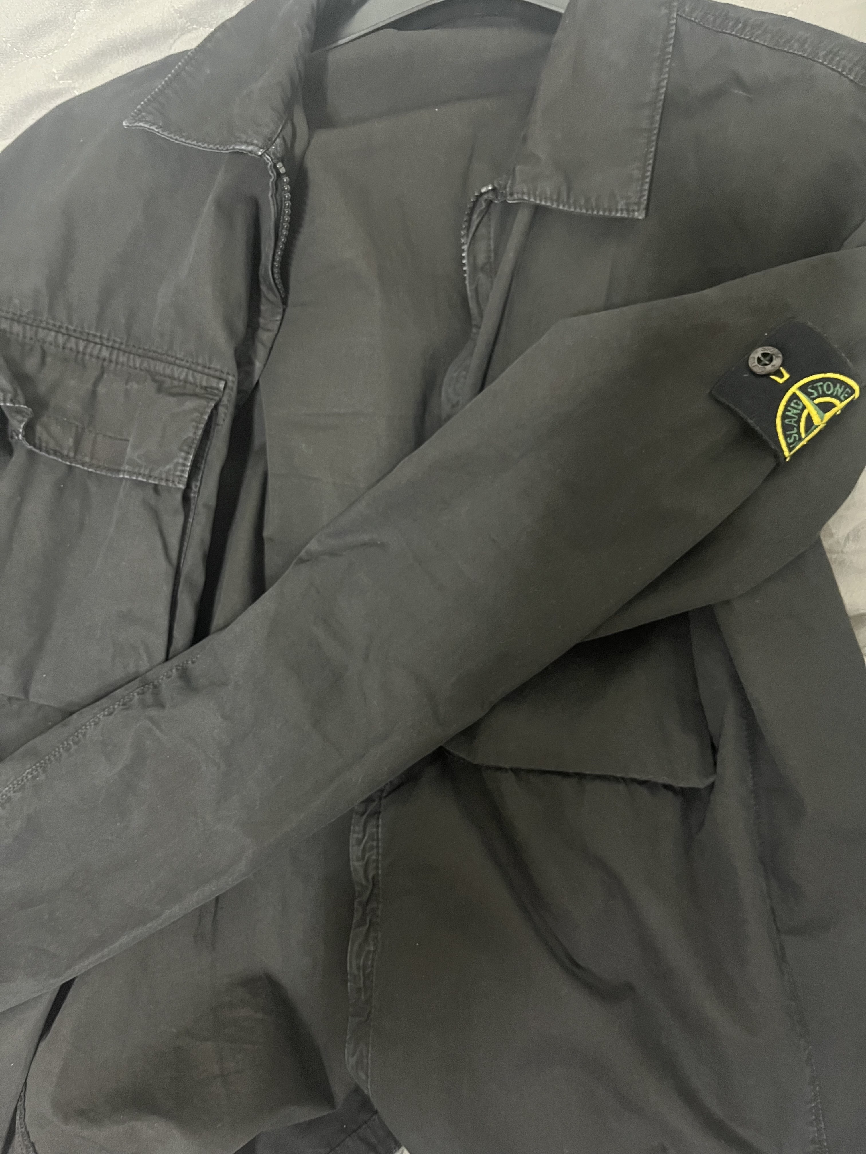 Stone Island 114WN T.CO+OLD Overshirt Black - 22SS 착용 스타일