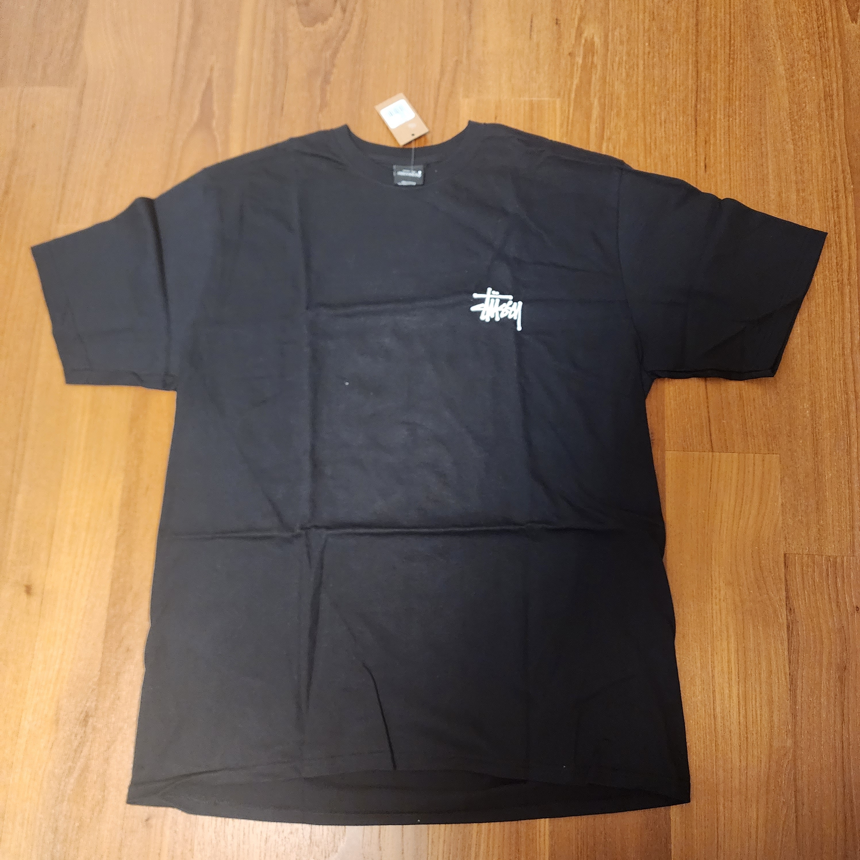 Stussy Melted T-Shirt Black 착용 스타일 - 1