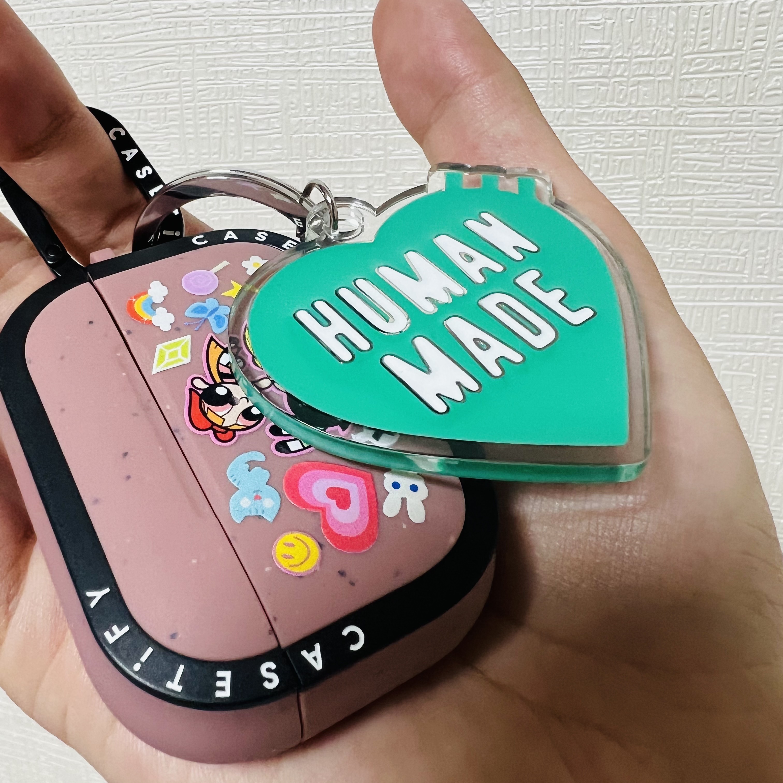 Human Made Acrylic Heart Keyring Green, Apple AirPods Pro 2nd Gen (Korean Ver.) 착용 스타일