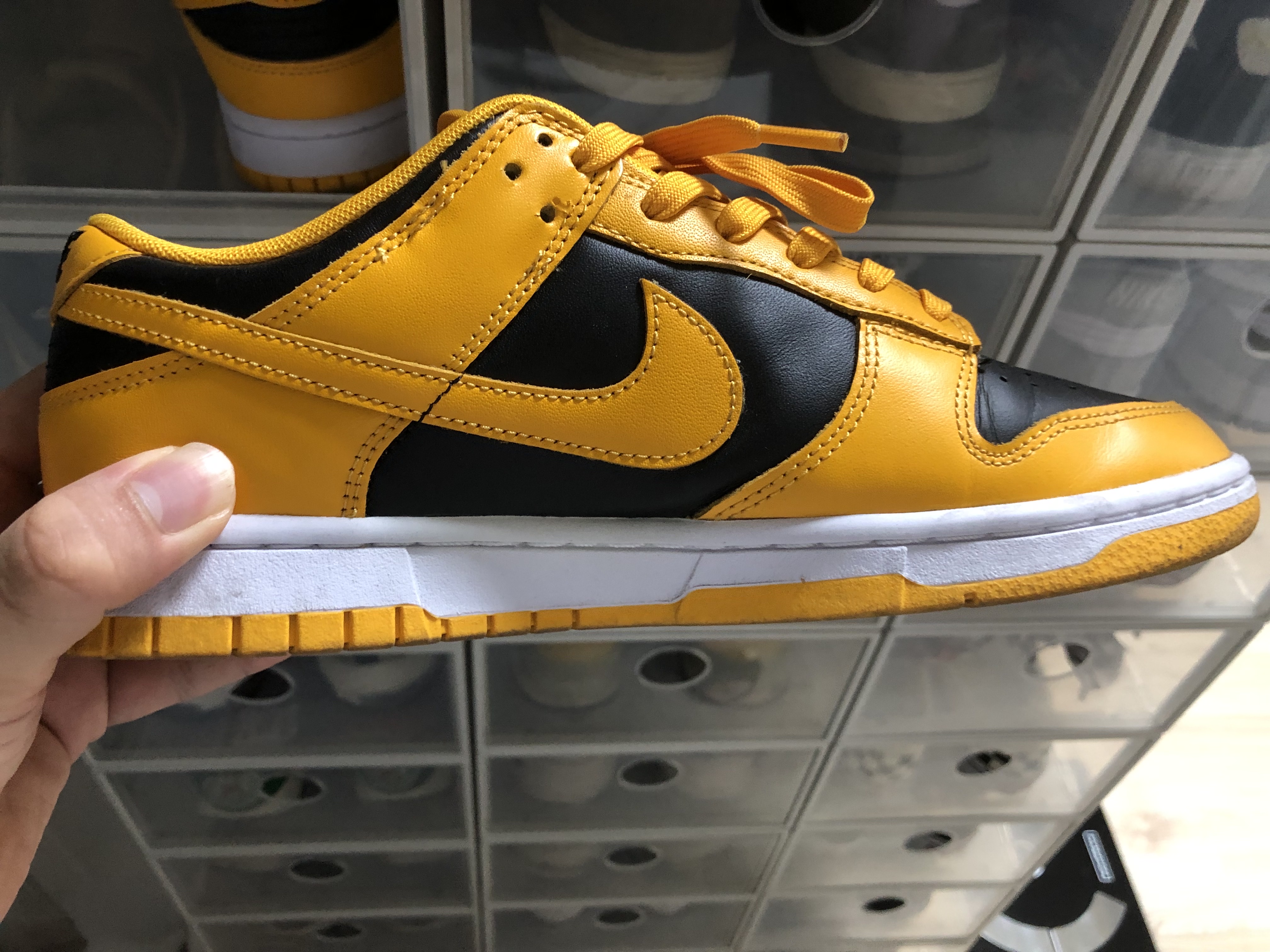 Nike Dunk Low Retro Championship Goldenrod 착용 스타일