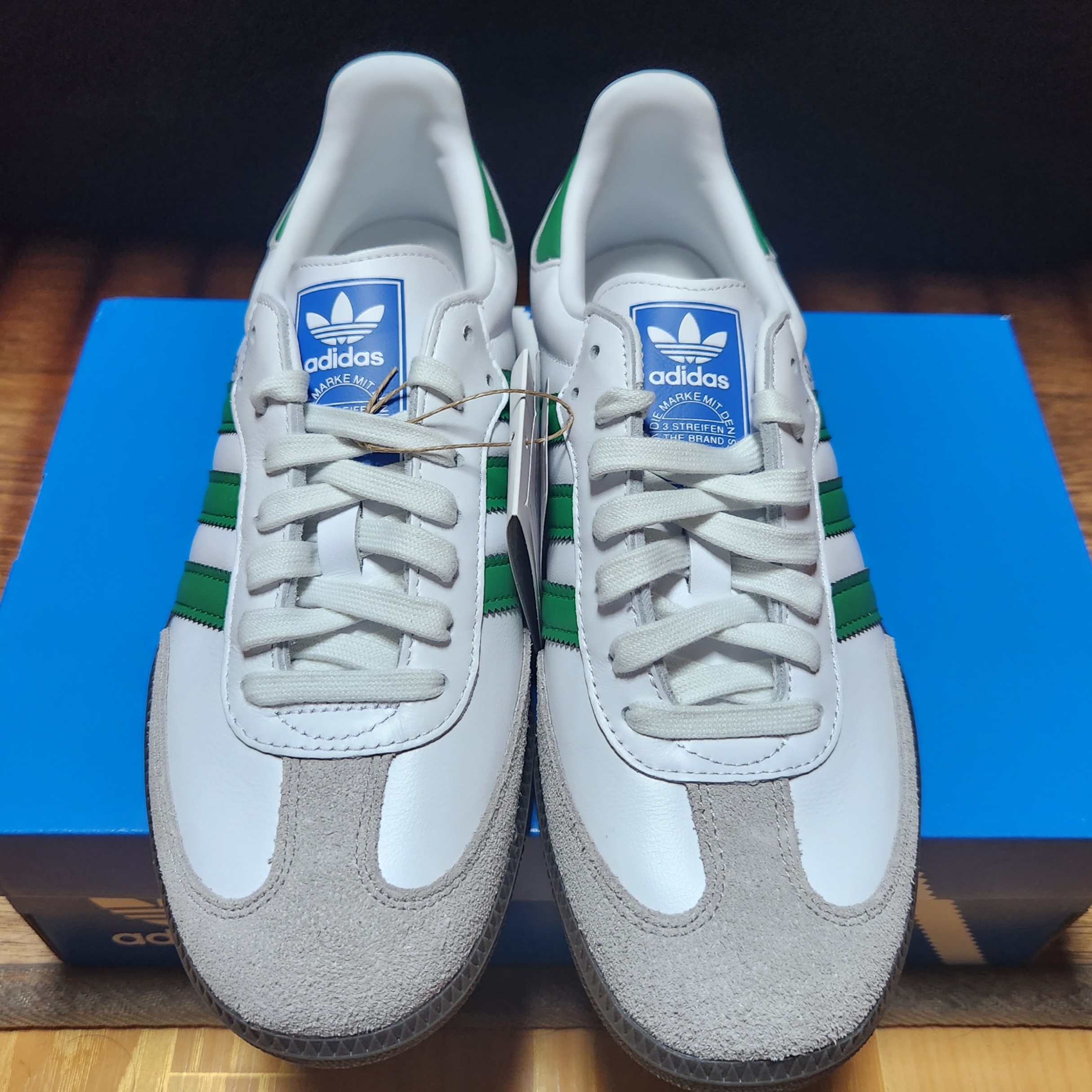 Adidas Samba OG White Green 착용 스타일 - 1