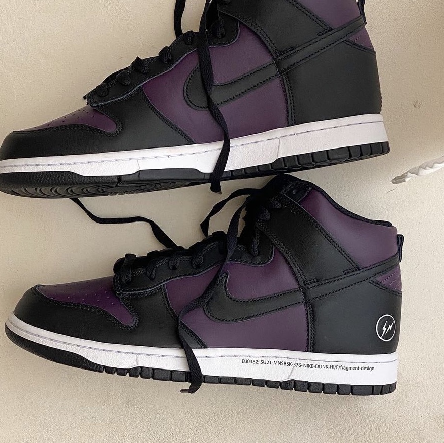 Nike x Fragment Dunk High Black 착용 스타일