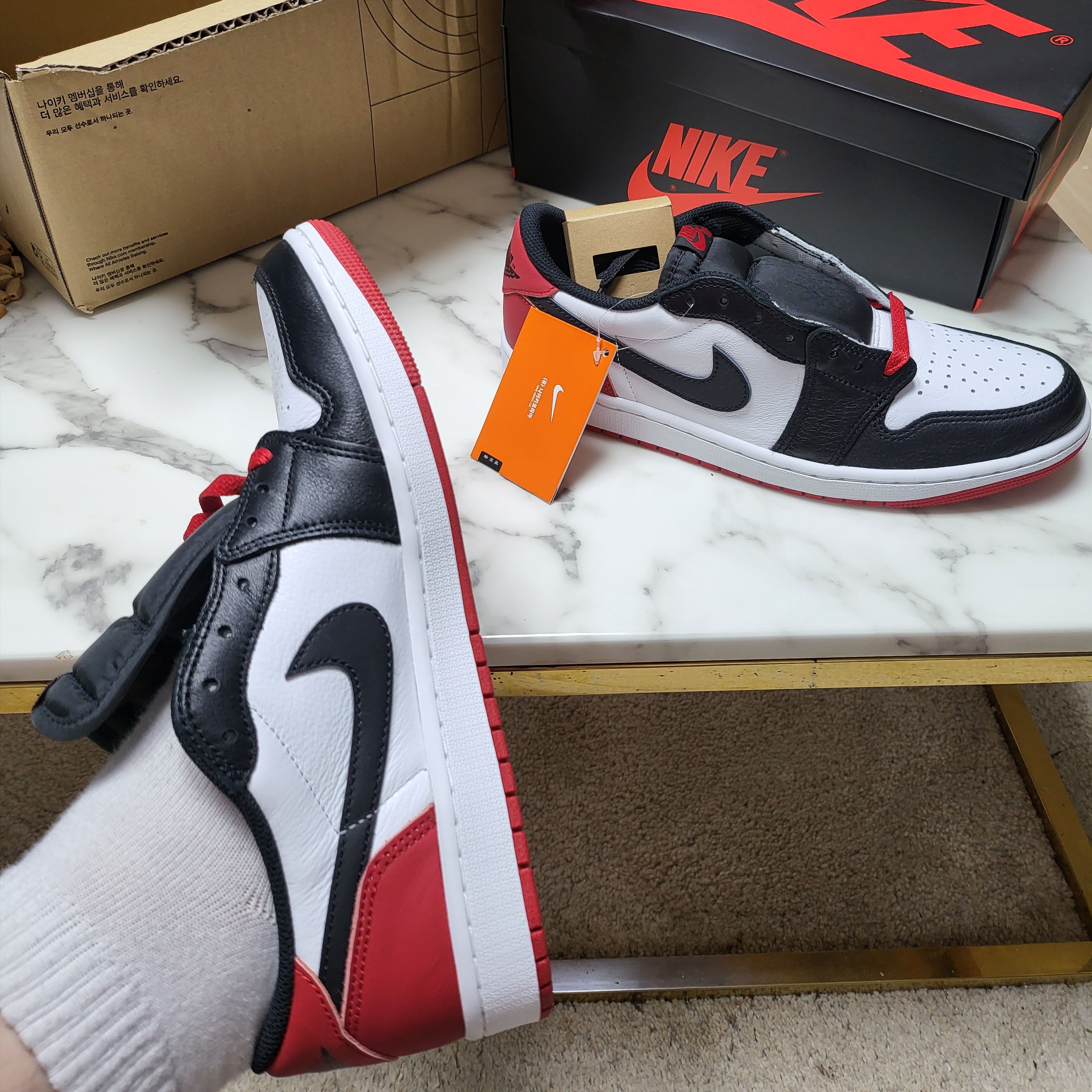 Jordan 1 Retro Low OG Black Toe 착용 스타일