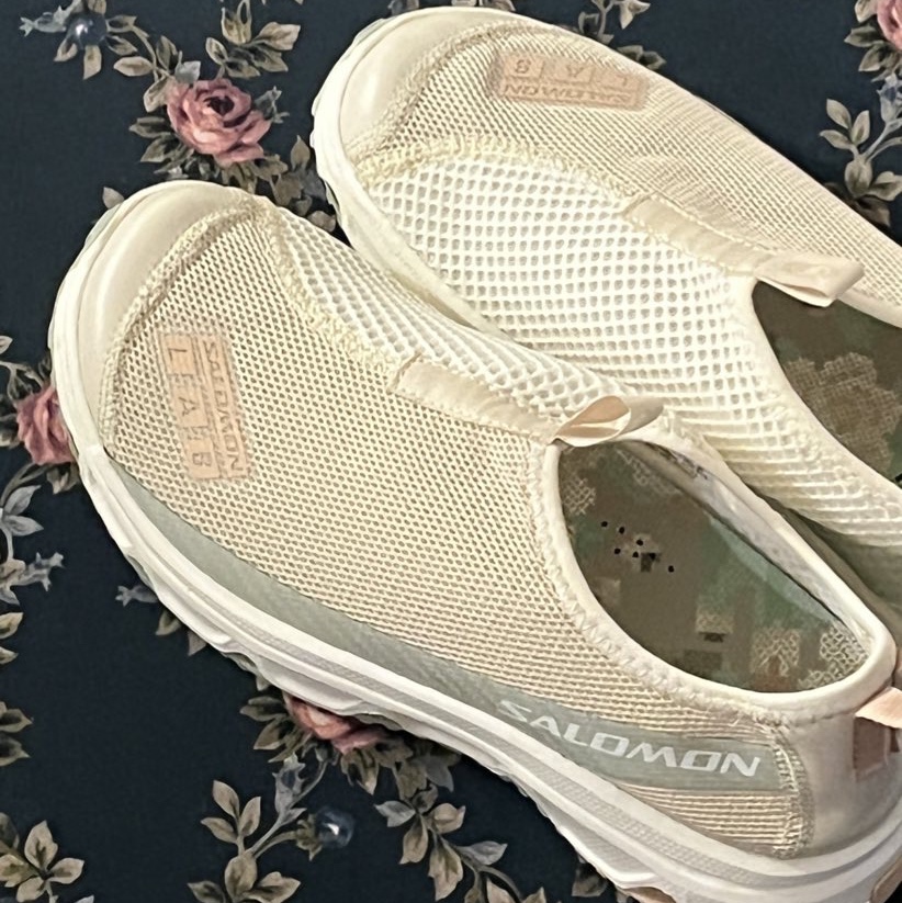 Salomon RX Moc Cottage Core Vanilla Ice Desert Sage 착용 스타일 - 1