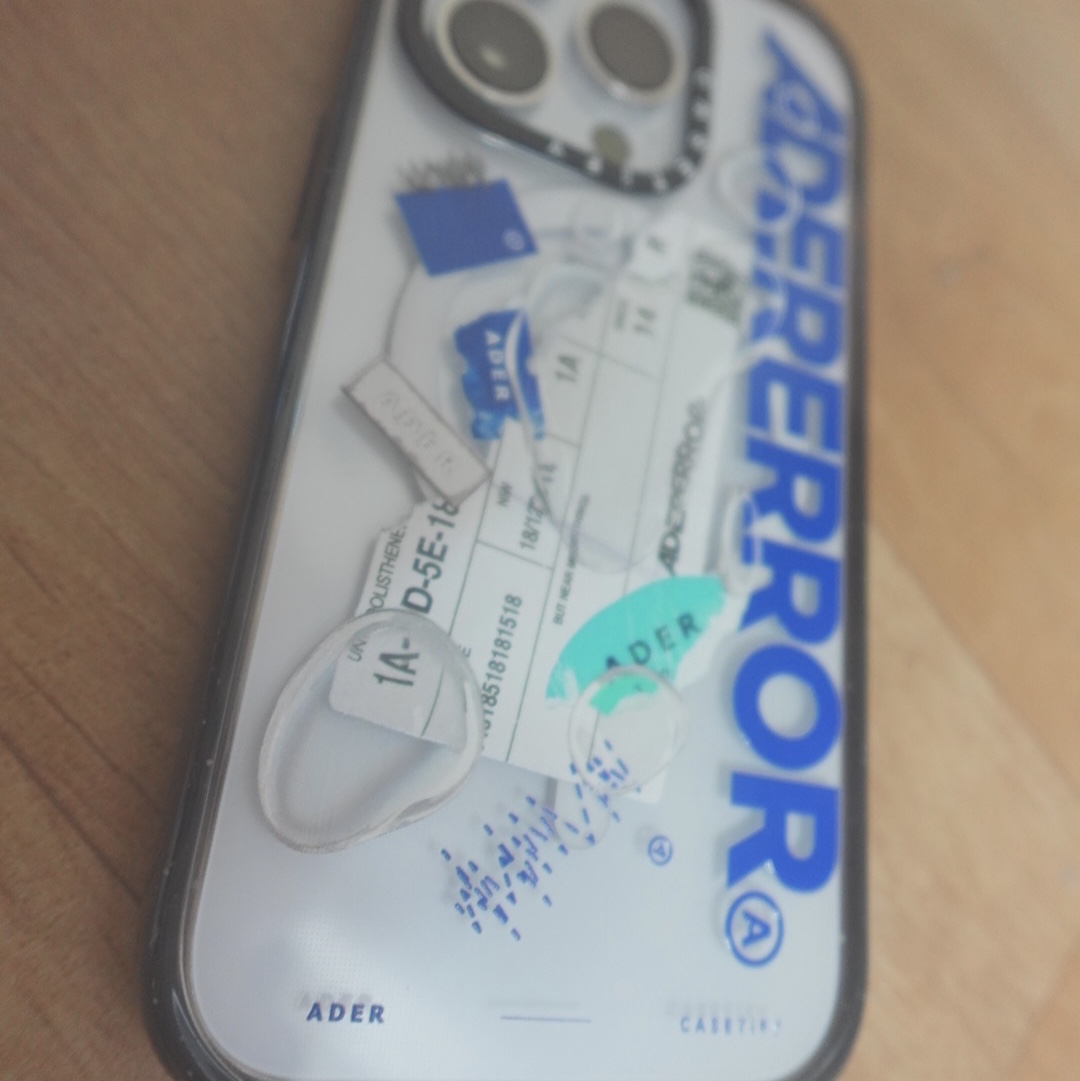 Casetify x Ader Error iPhone Sticker Magsafe Case Clear 착용 스타일 - 5