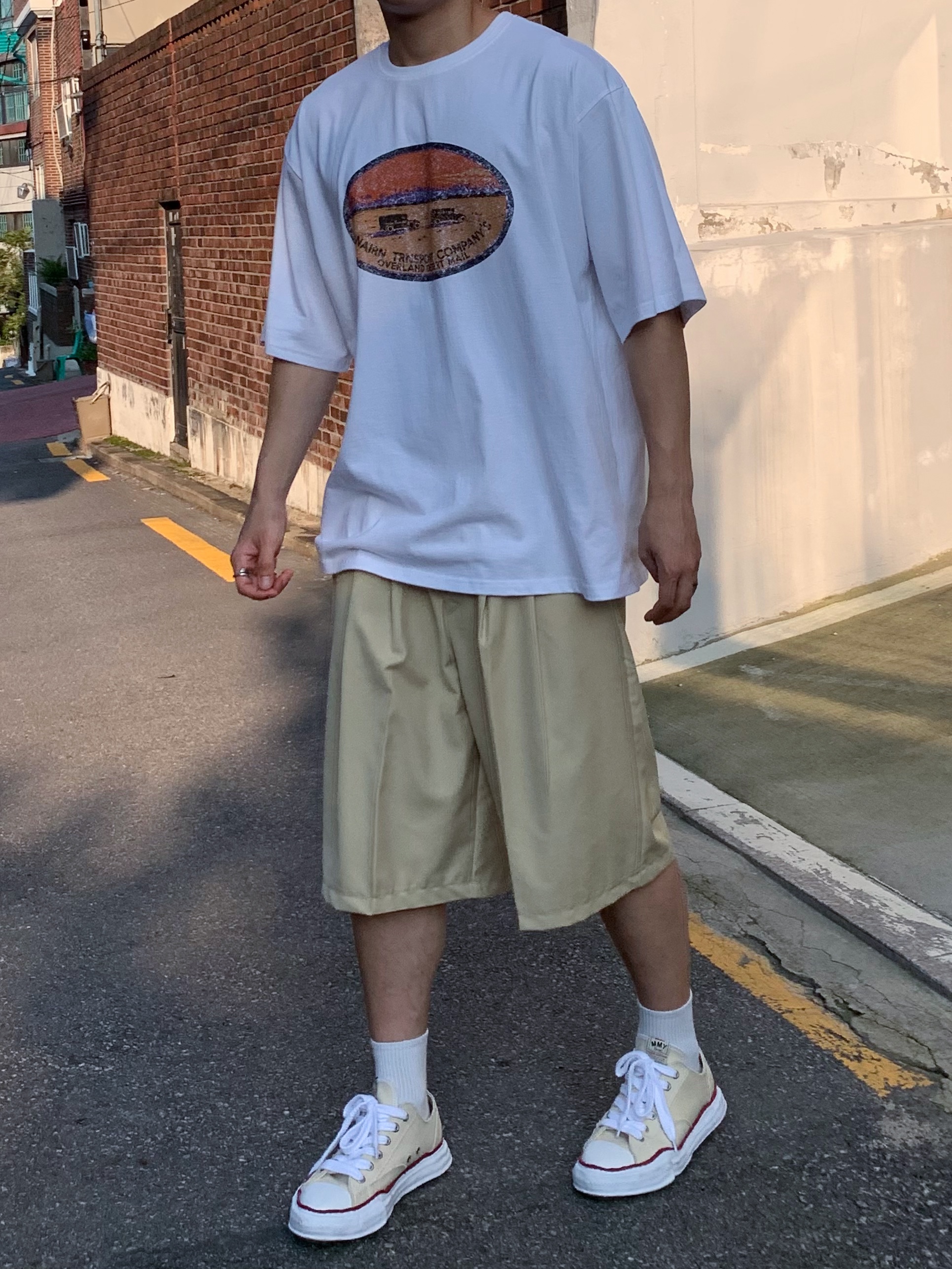 Maison Mihara Yasuhiro Peterson OG Sole Canvas Low-top Sneakers Natural 착용 스타일 - 4