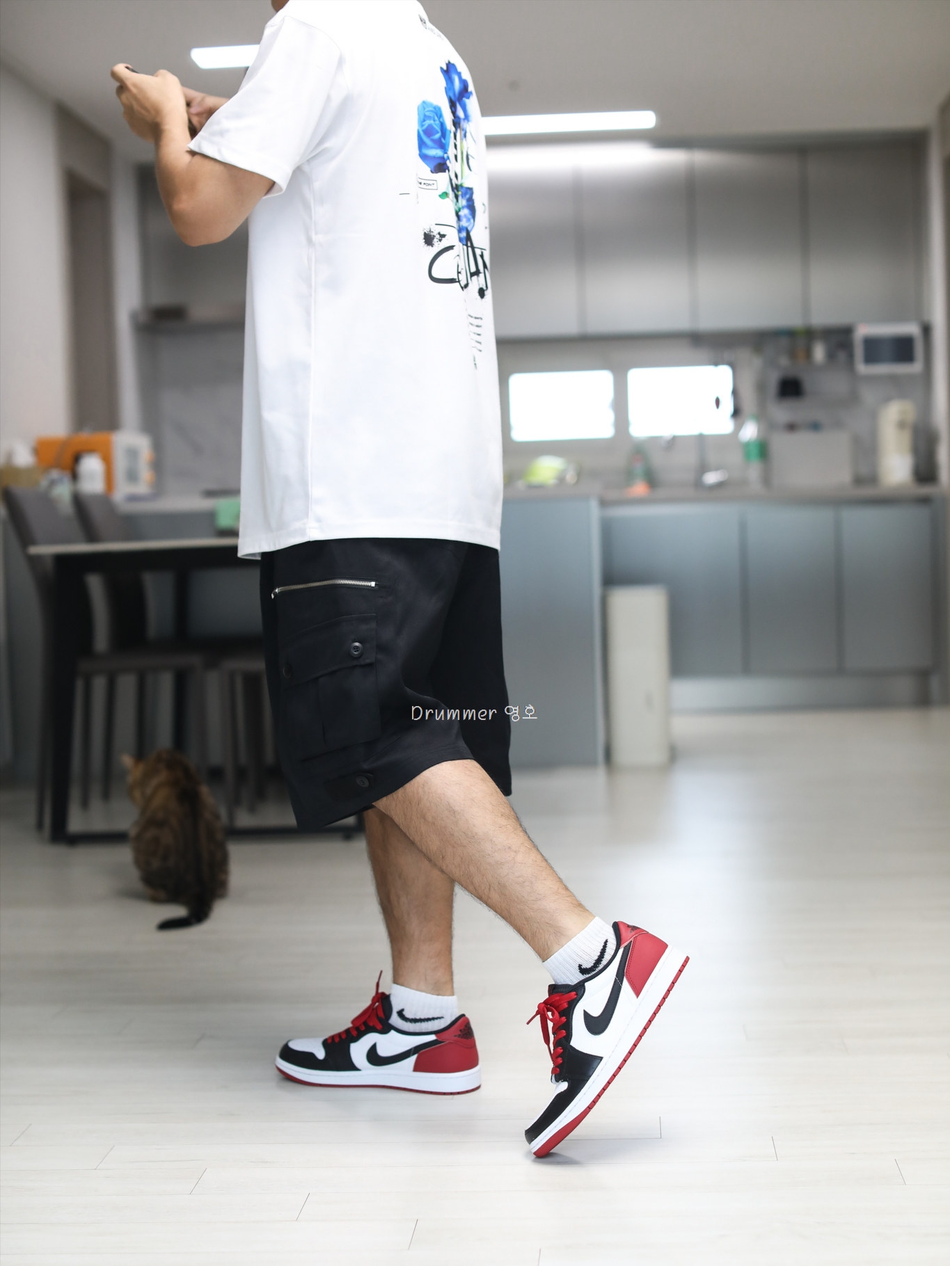 Jordan 1 Retro Low OG Black Toe 착용 스타일 - 2