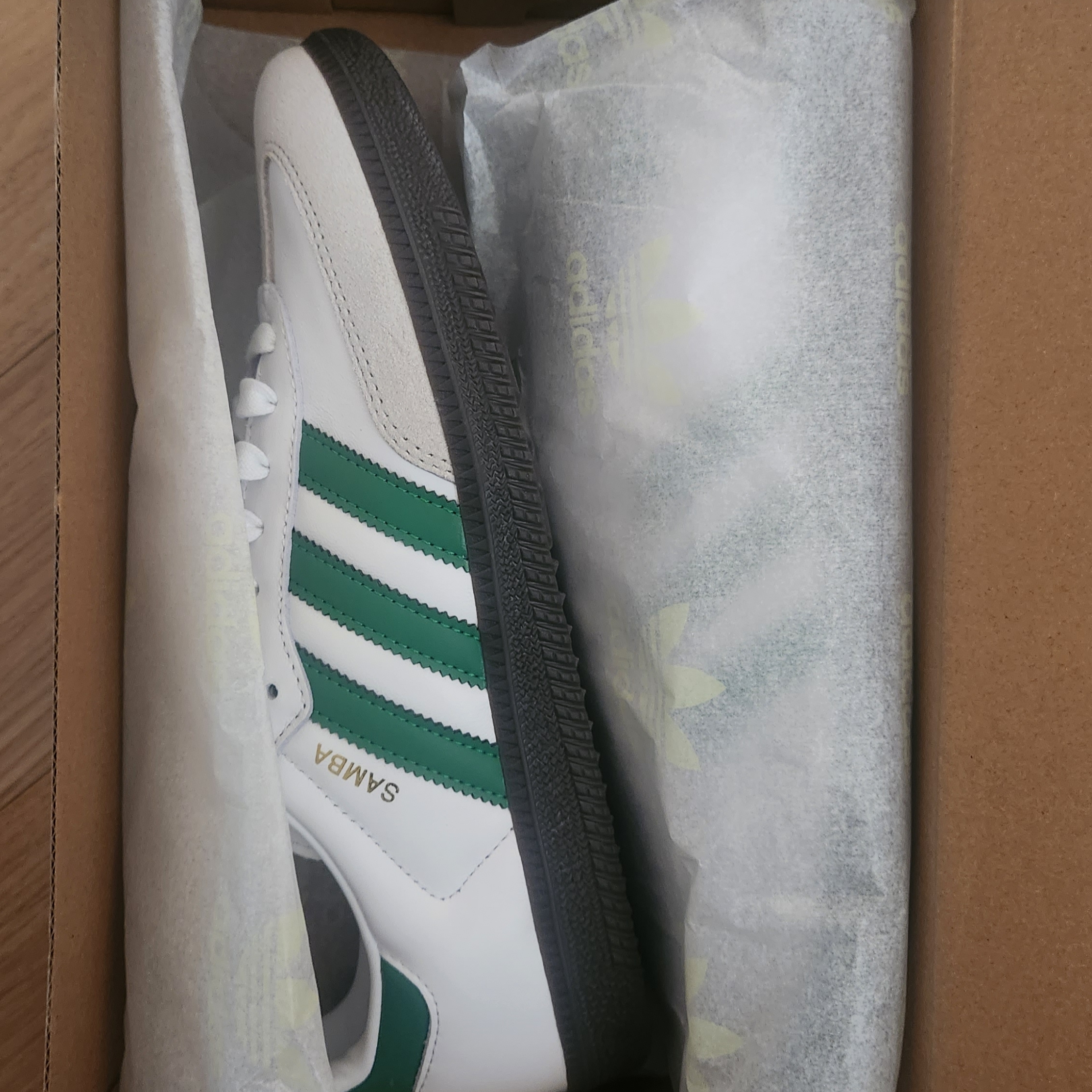 Adidas Samba OG White Green 착용 스타일 - 1