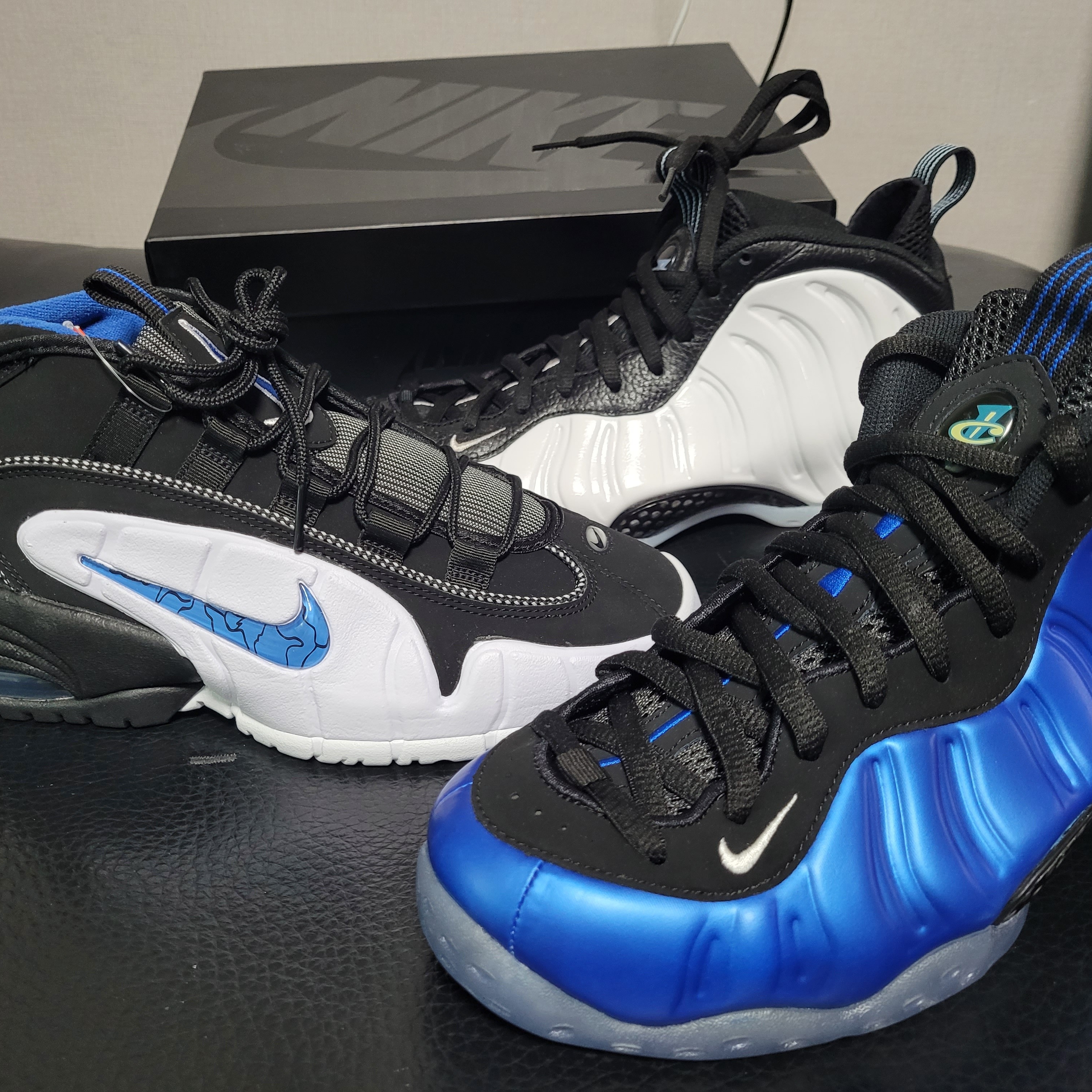 Nike Air Foamposite One White and Black, Nike Air Foamposite One XX Royal 착용 스타일 - 1