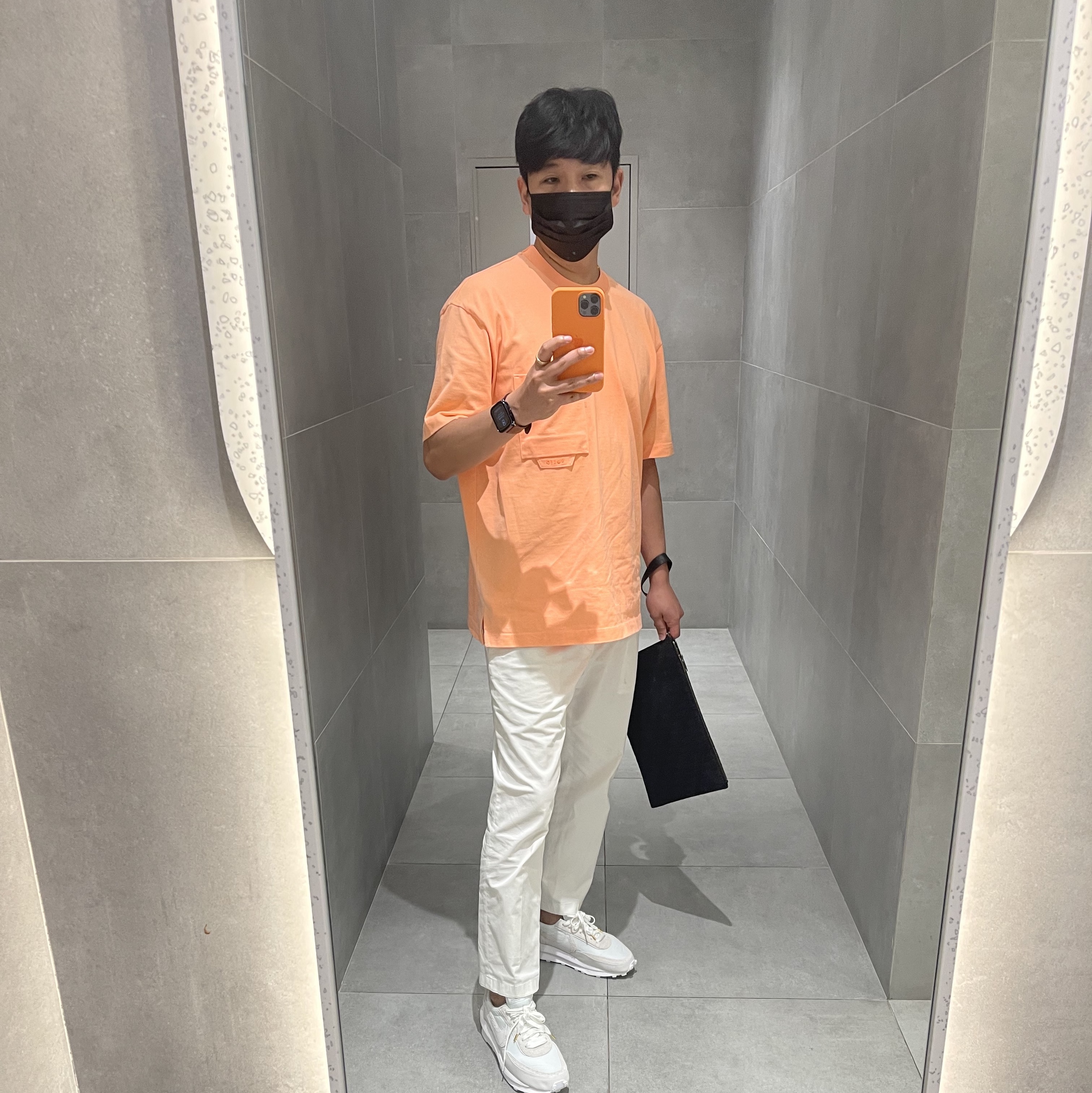 Nike x Sacai LDWaffle White Nylon 착용 스타일 - 2
