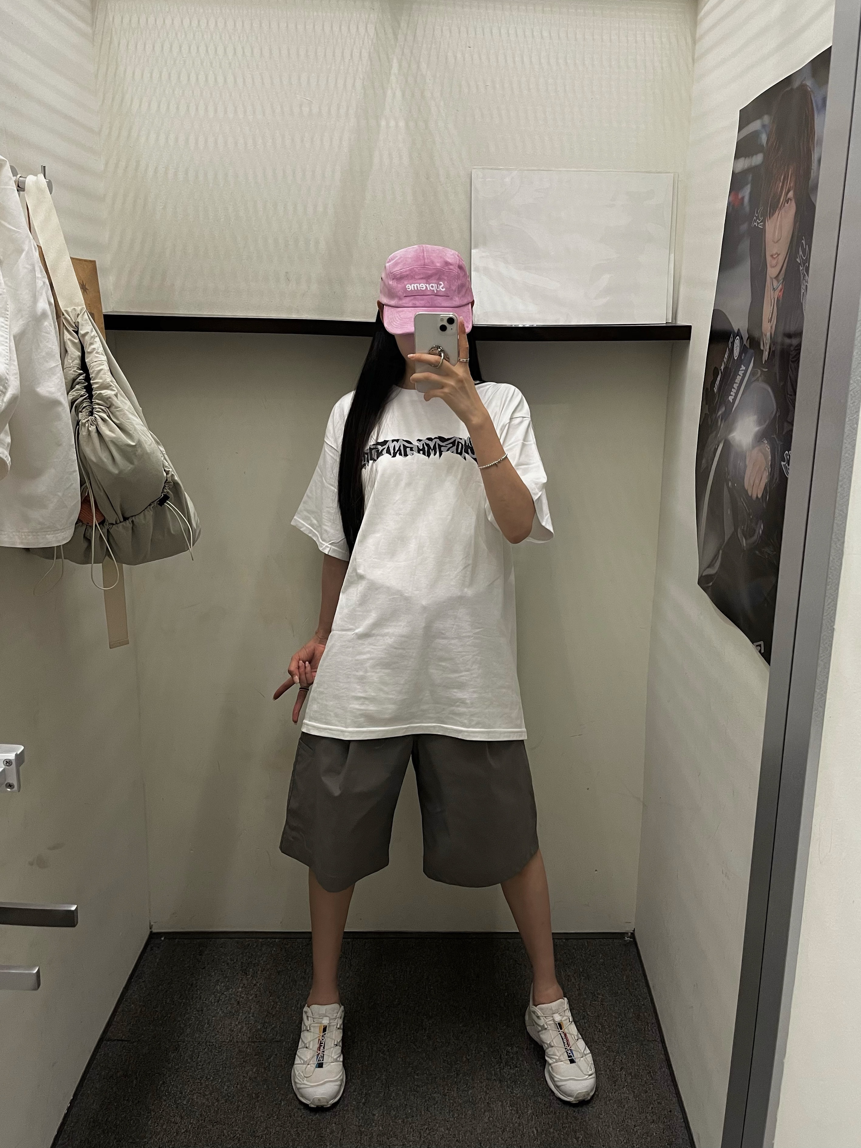Supreme Suede Camp Cap Pink - 23SS, Salomon XT-6 ADV White 착용 스타일