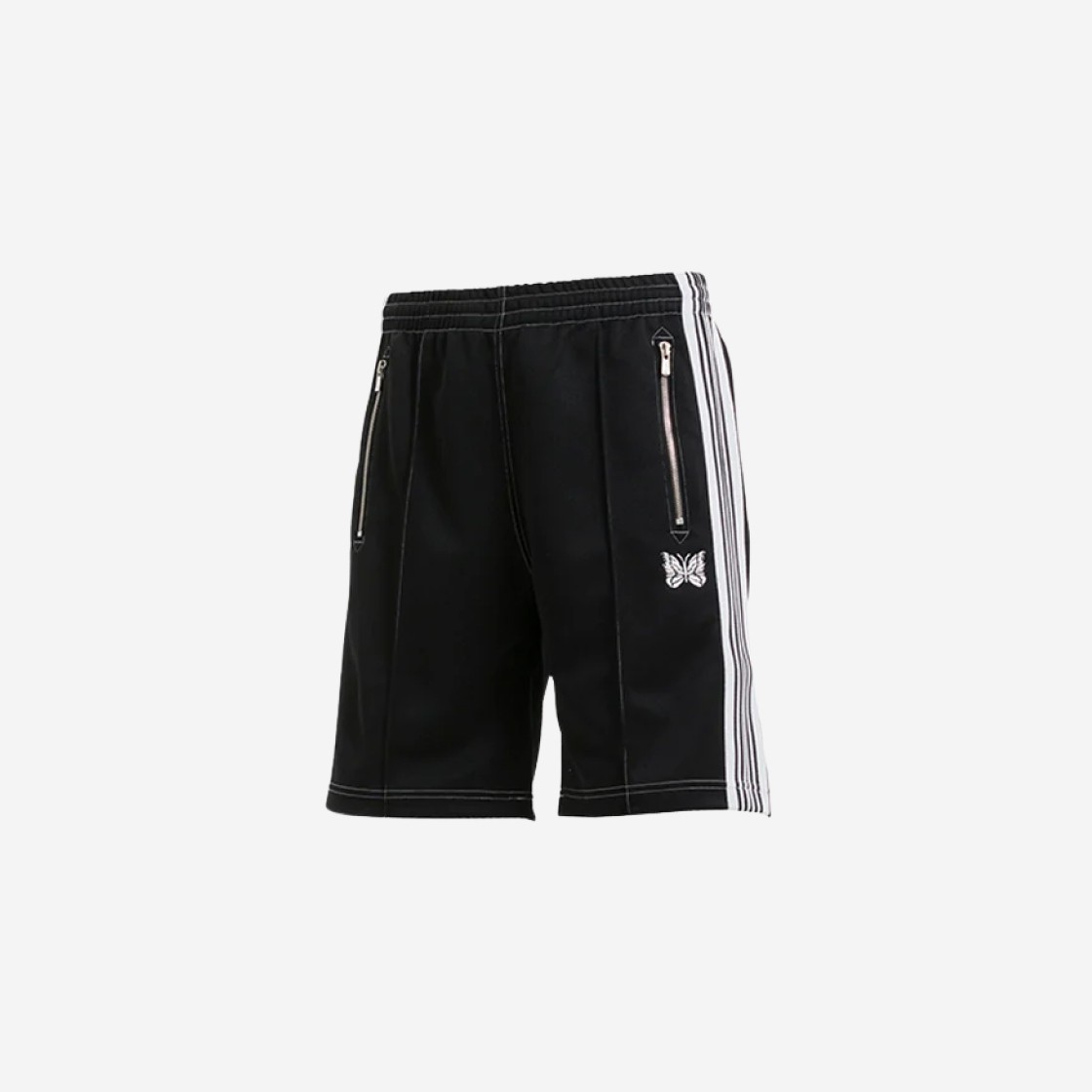 Needles x Nubian Track Shorts Poly Smooth Black White - Nubian Exclusive 상세 이미지 1