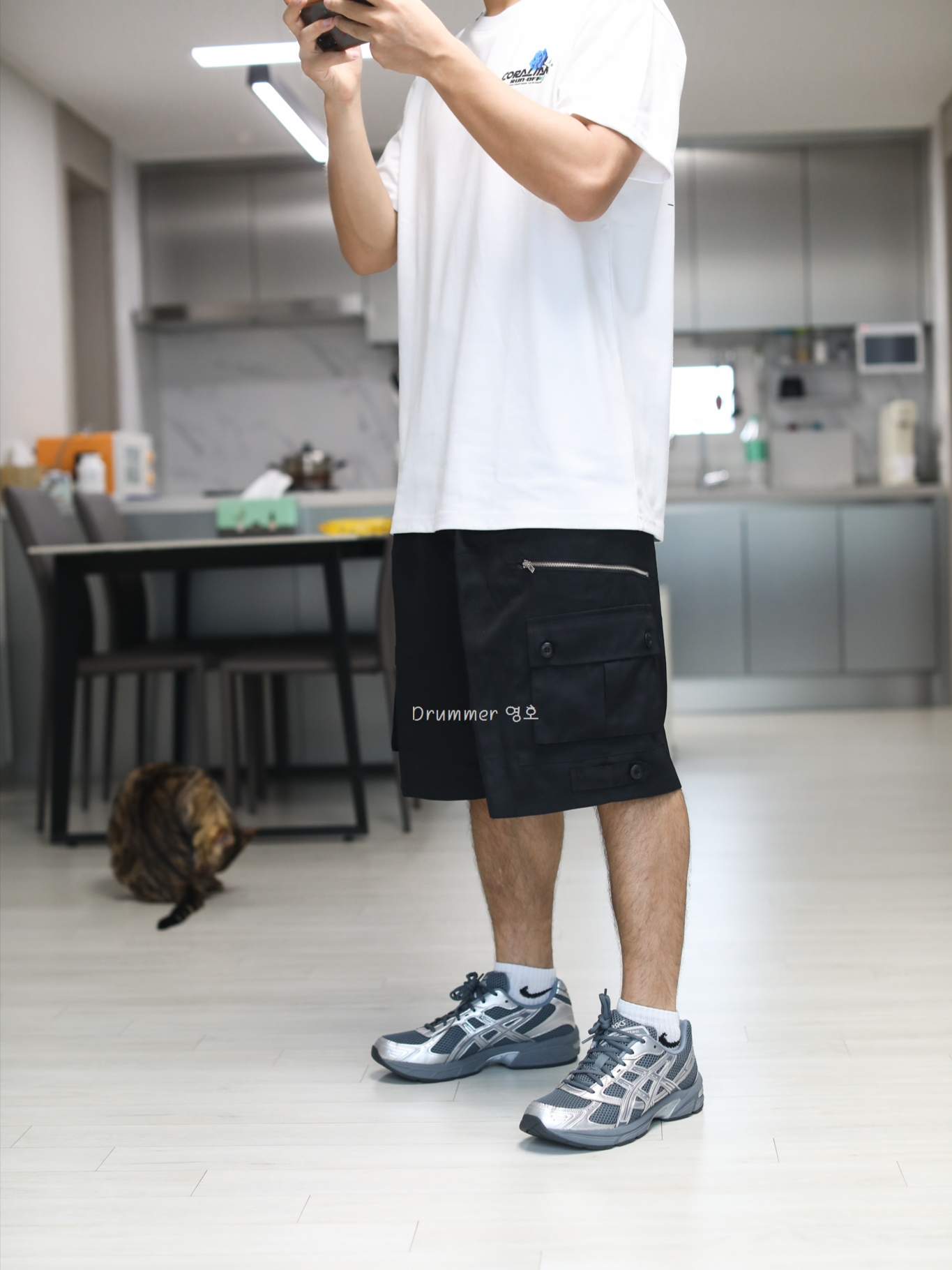 Asics Gel-1130 Steel Grey Pure Silver 착용 스타일 - 2