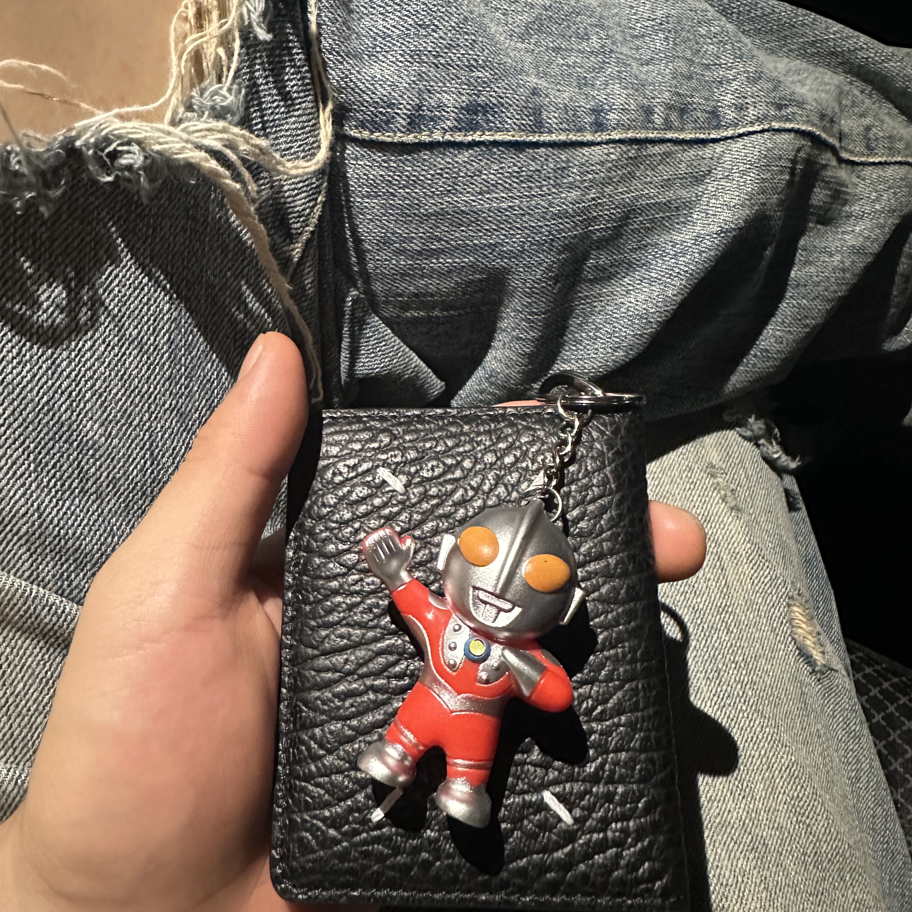 Maison Margiela Keyring Wallet Black 착용 스타일