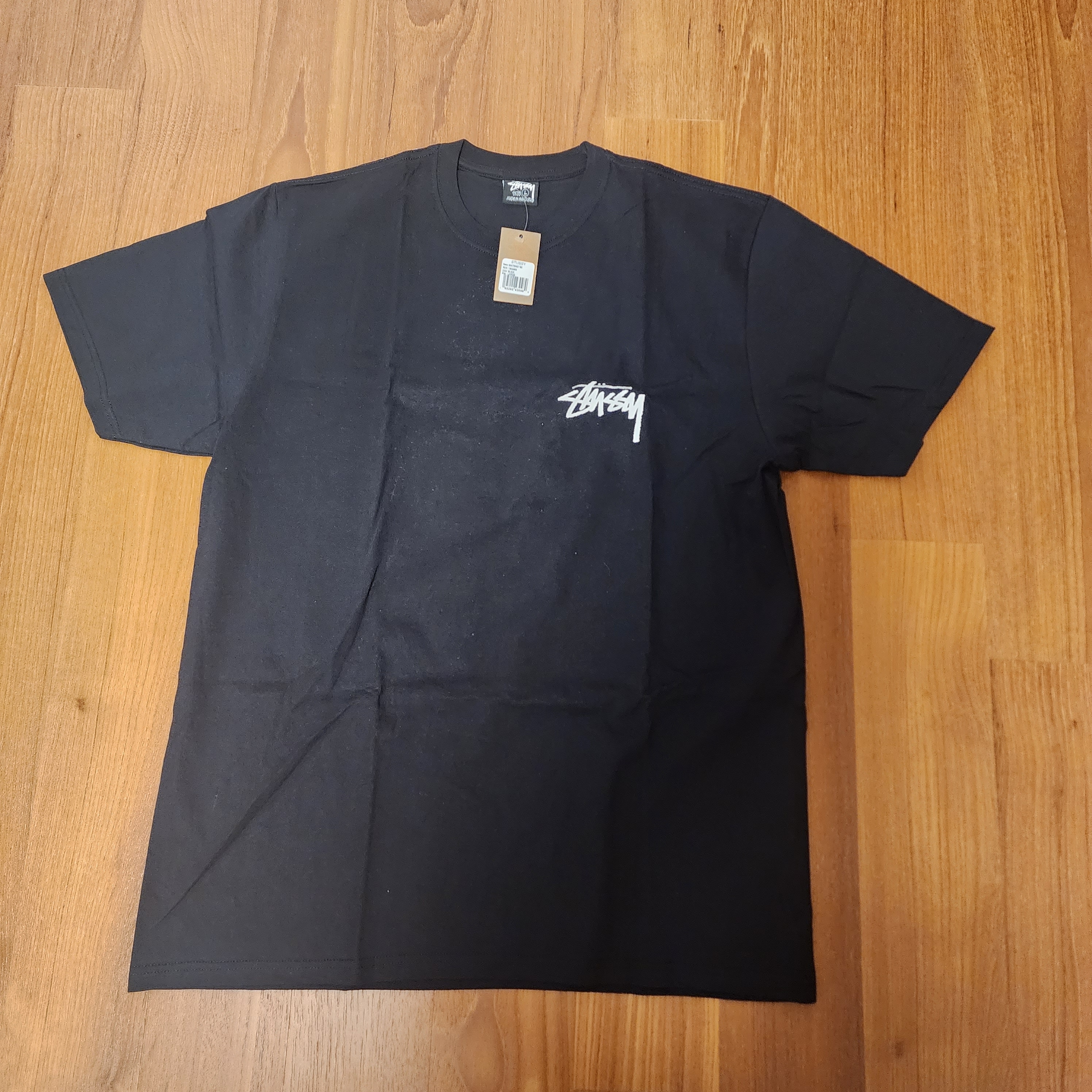 Stussy Shattered T-Shirt Black 착용 스타일 - 1
