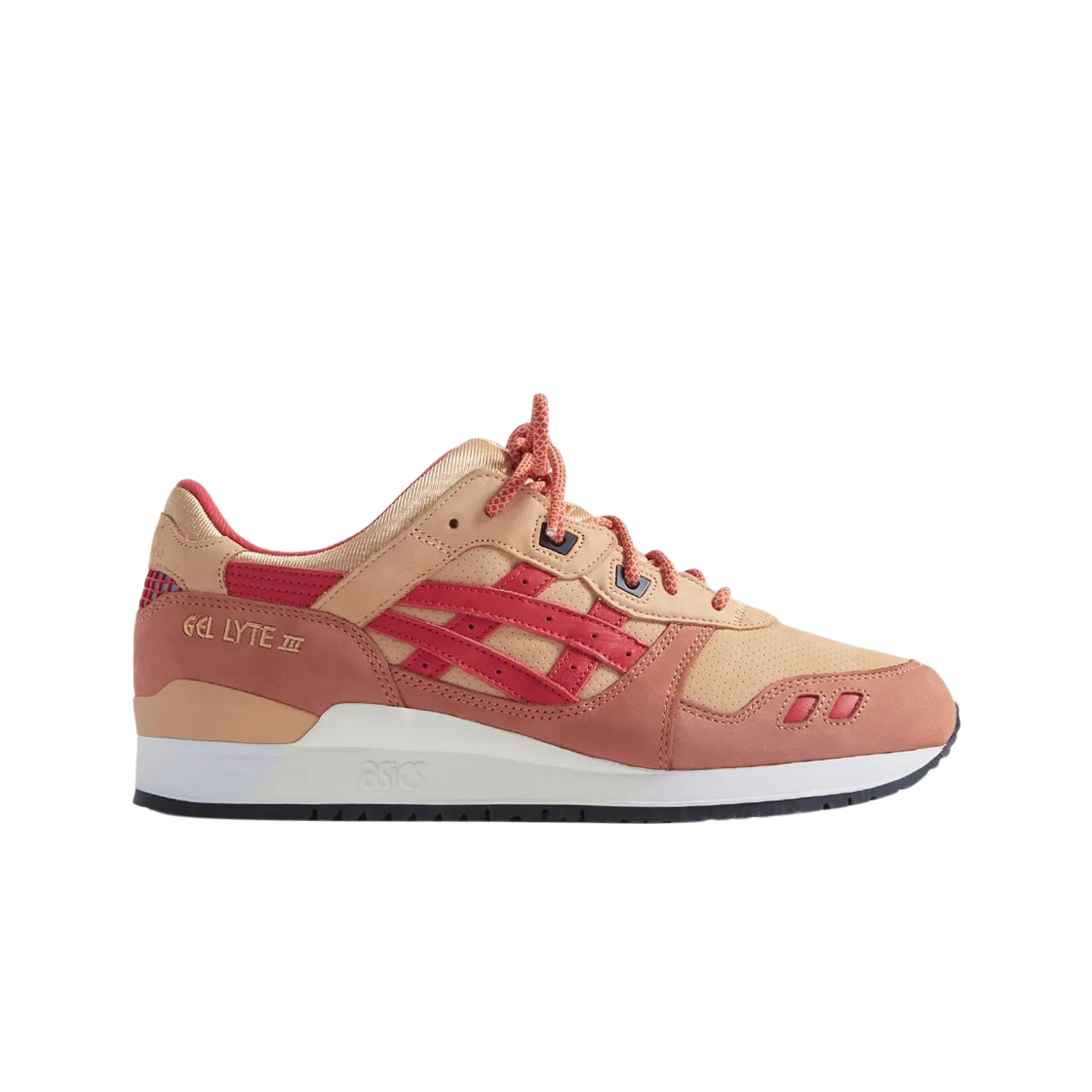 1201A962-200 Asics x Kith x Marvel Gel-Lyte III 07 Remastered Gambit Tan Brown Red