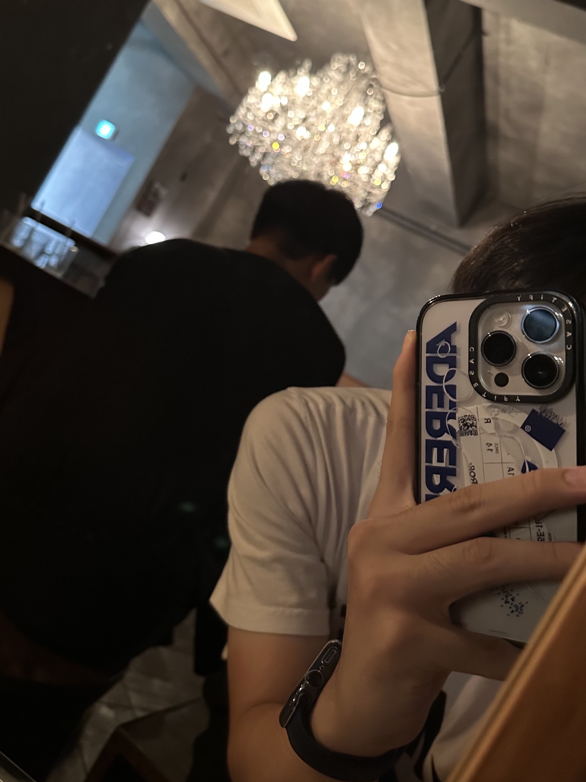 Casetify x Ader Error iPhone Sticker Magsafe Case Clear, Apple iPhone 14 Pro 128GB Silver (Korean Ver.) 착용 스타일 - 2