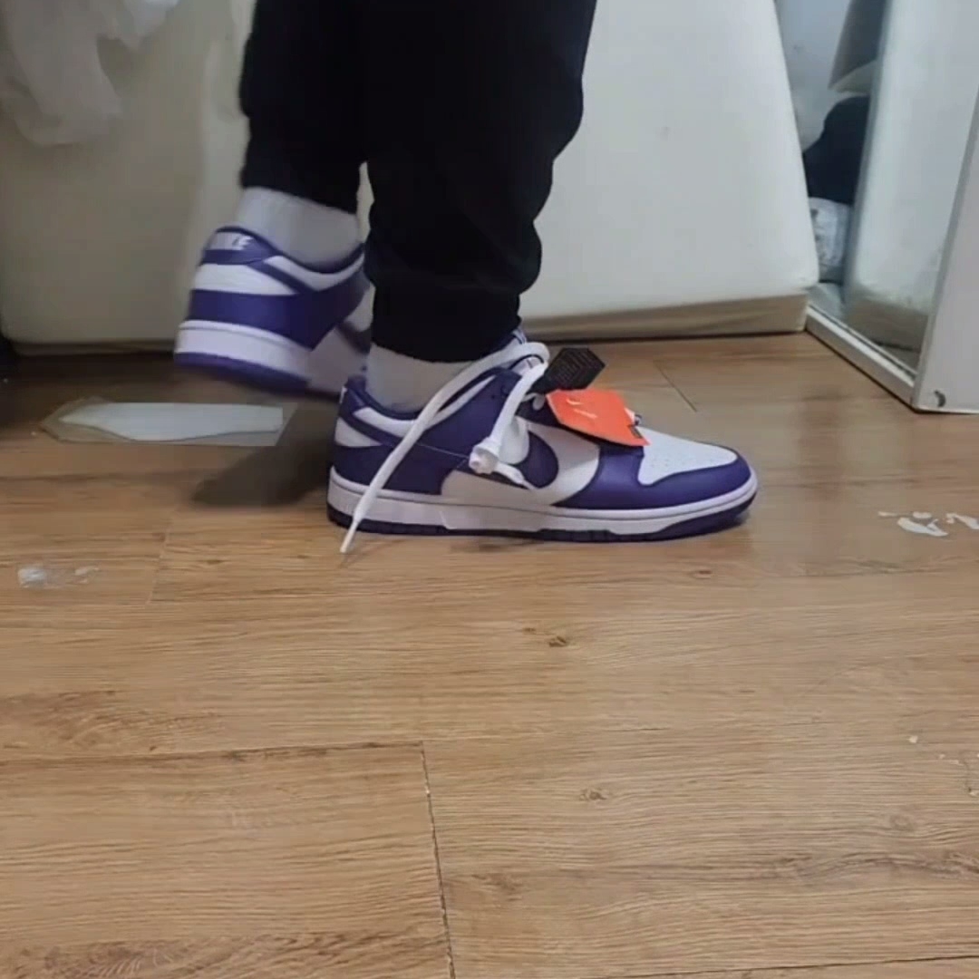 Nike Dunk Low Retro Championship Court Purple 착용 스타일 - 2