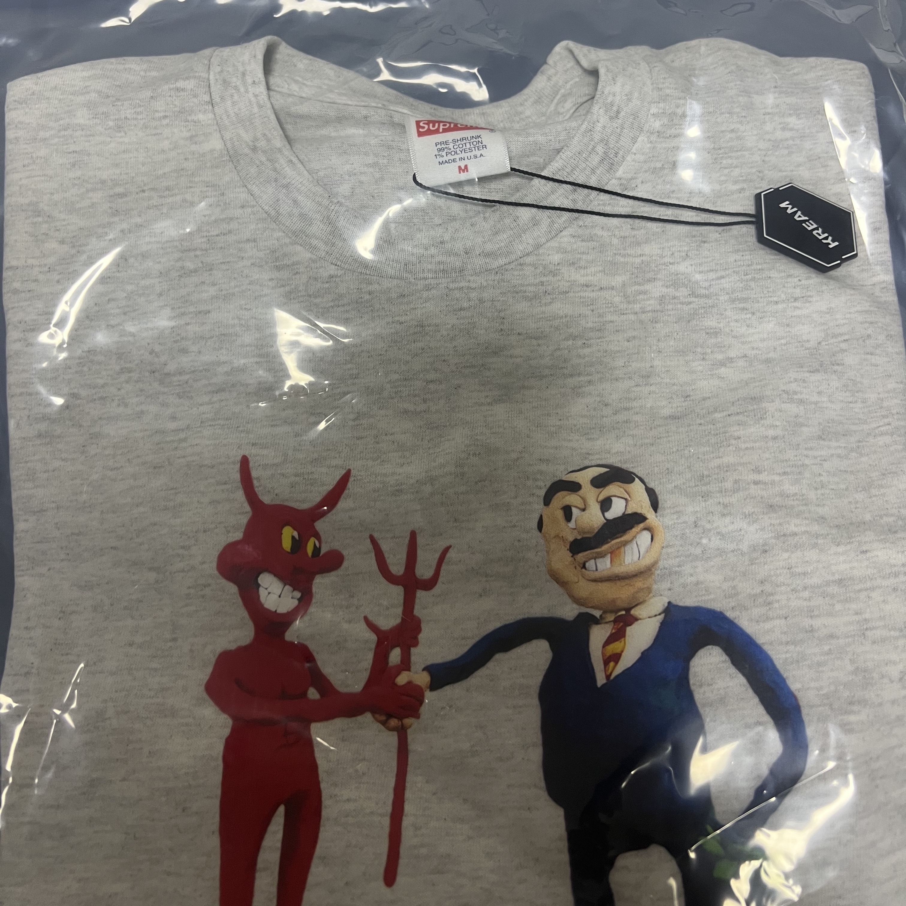 Supreme Business T-Shirt Ash Grey - 23SS 착용 스타일